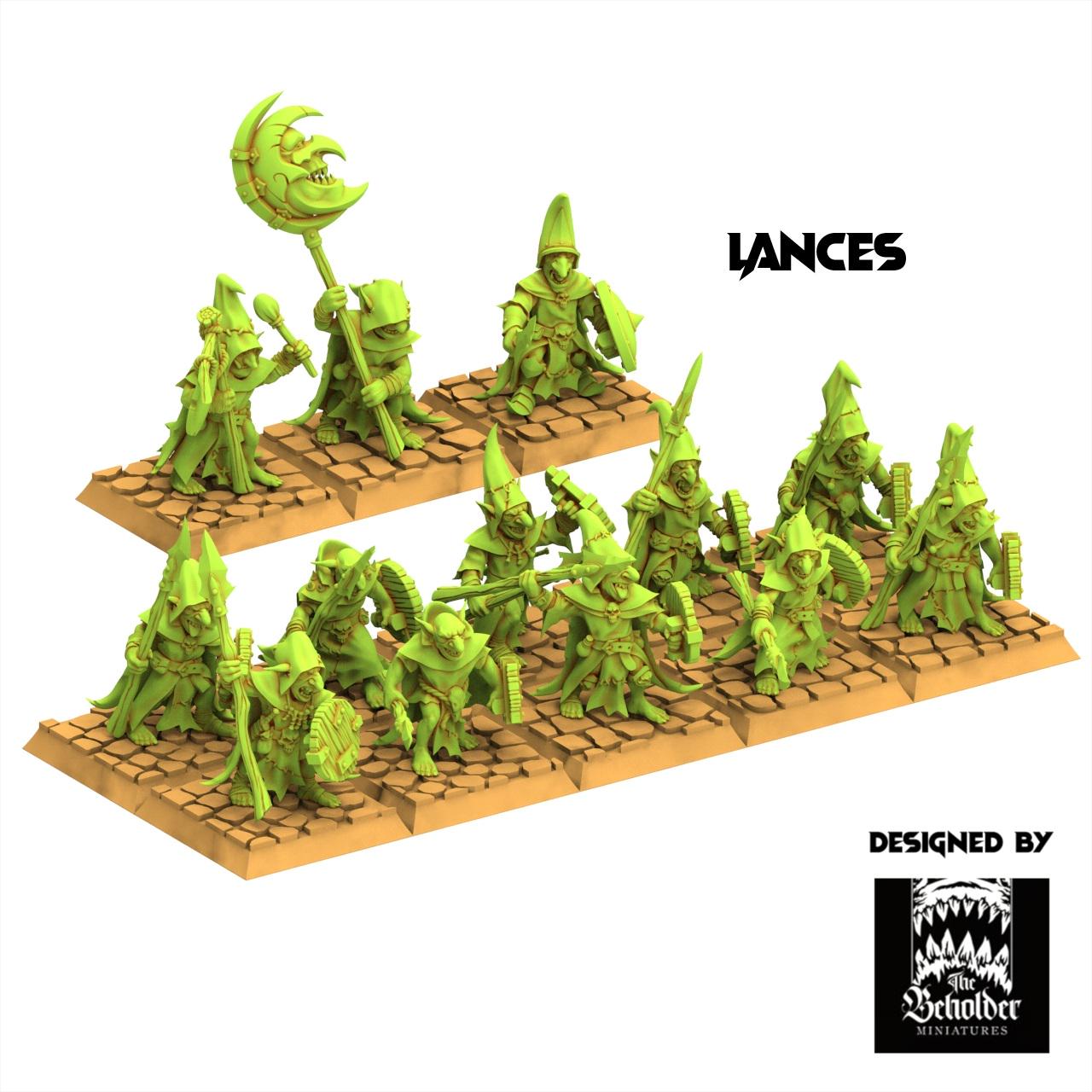 Orc & Goblin - Goblins Warriors - The Black horde - The Beholder Miniatures