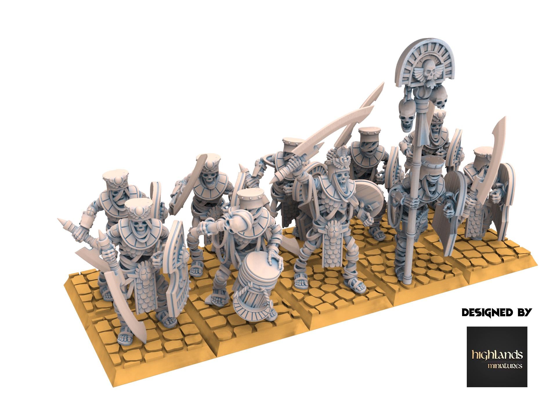 Eternal Dynasties - Ancient Skeleton Guards - Eternal Dynasties - Highlands Miniatures