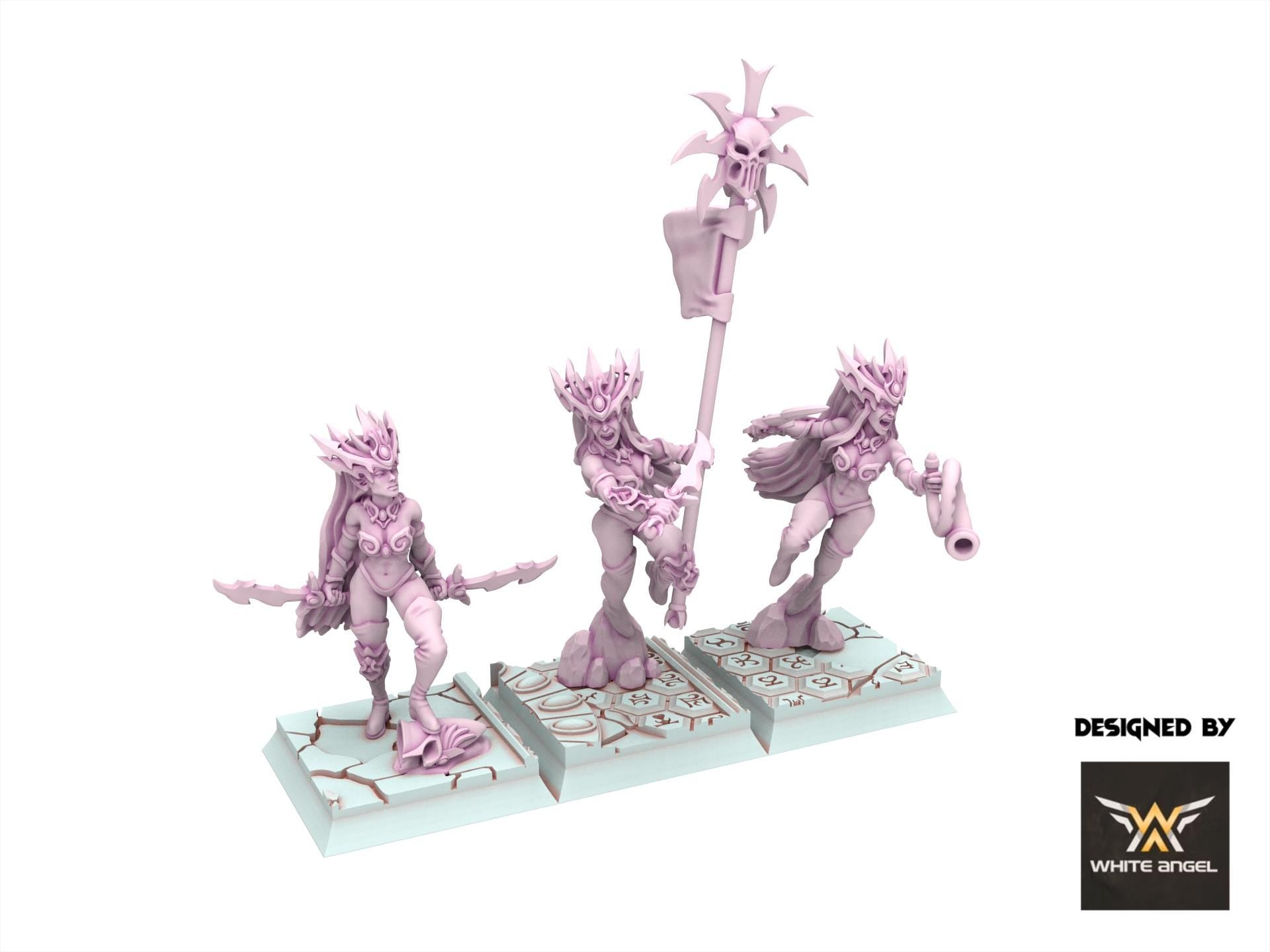 Dark Elves - Daughter of the Shadow Realm - Slaves of Darkness - White Angel Miniatures