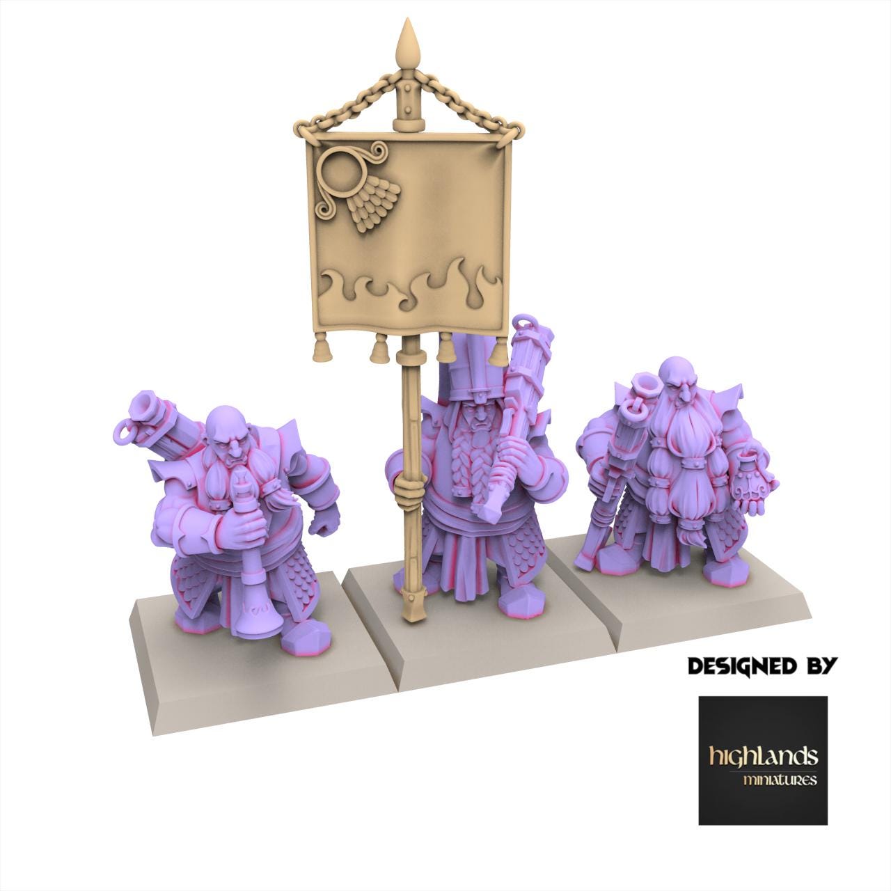Chaos Dwarves - Shooters With Jezail - Sons of Marduk - Highlands Miniatures