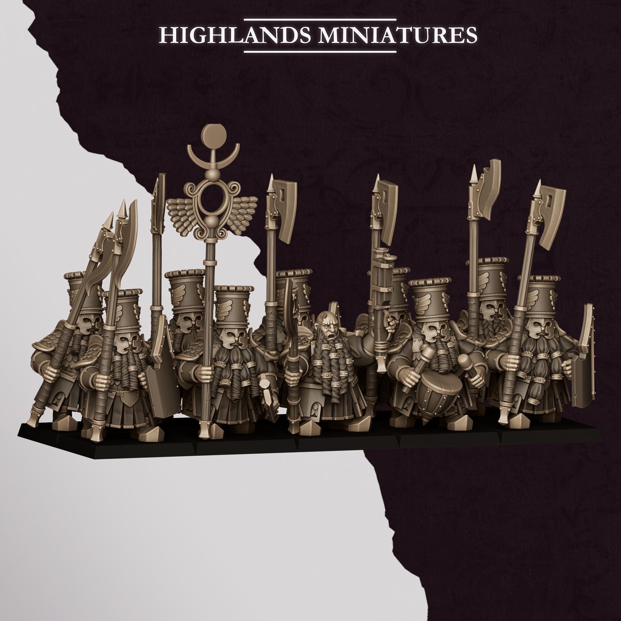 Chaos Dwarves - Heavy Guard - Sons of Marduk - Highlands Miniatures