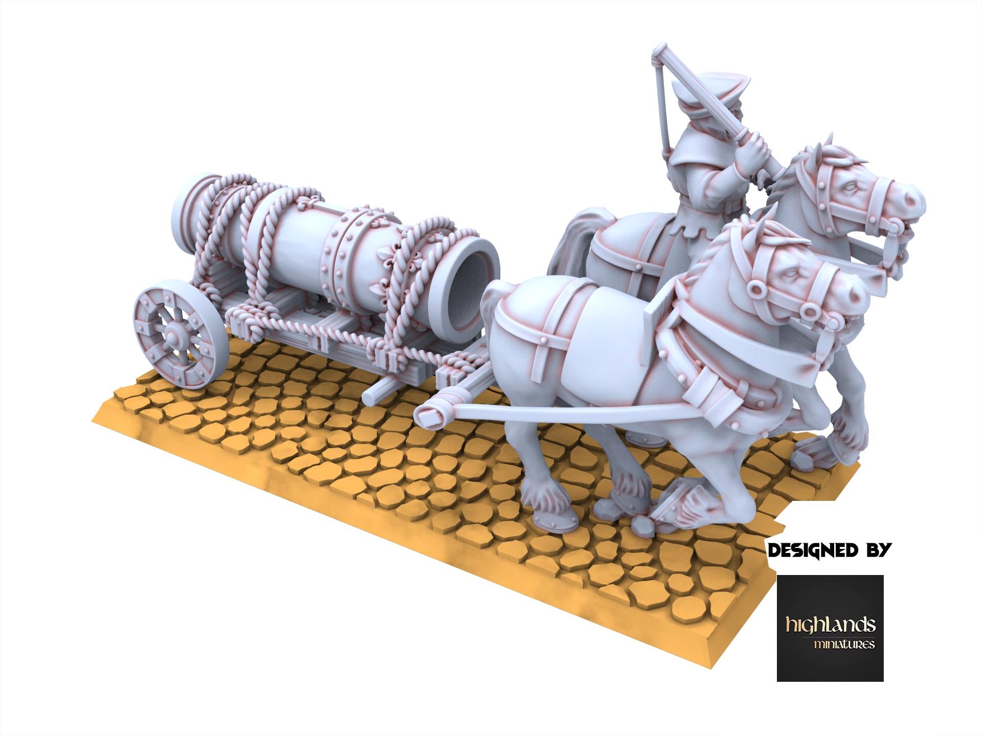 Arthurian Knights - Bombard on Chariot - Gallia - Highlands Miniatures