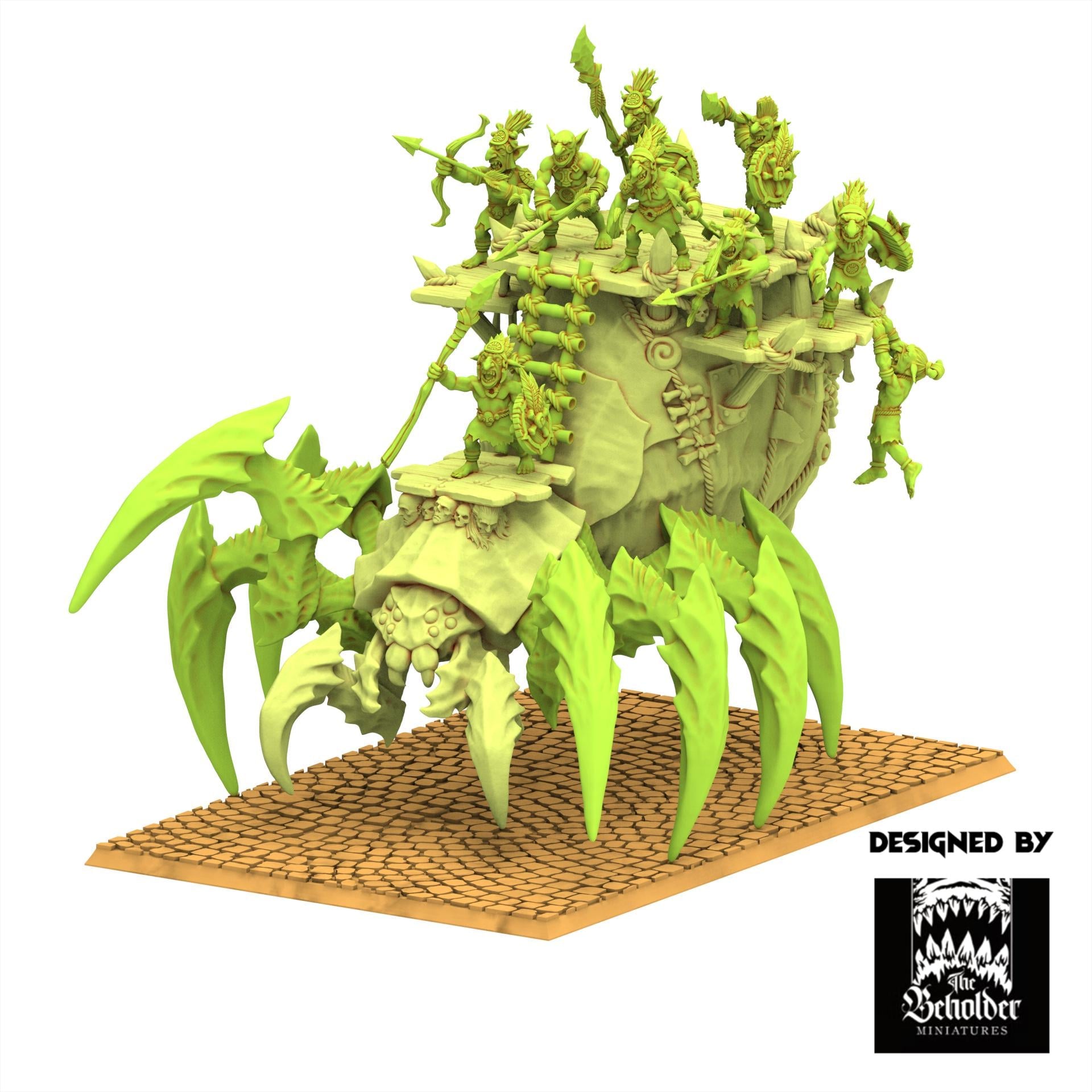 Orc & Goblin - Goblins Behemoth Spider - The Black horde - The Beholder Miniatures
