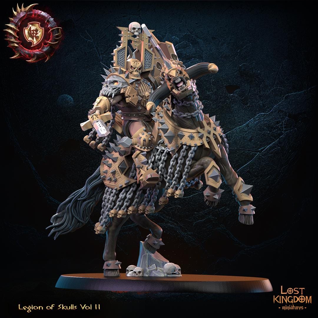 Fantasy Chaos - Blood God Champion Mounted - Lost Kingdom Miniatures