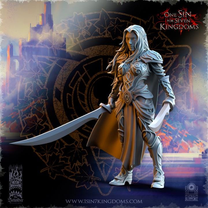 Hight Elves - Captain Lyriel - Silvermoor - The Beholder Miniatures