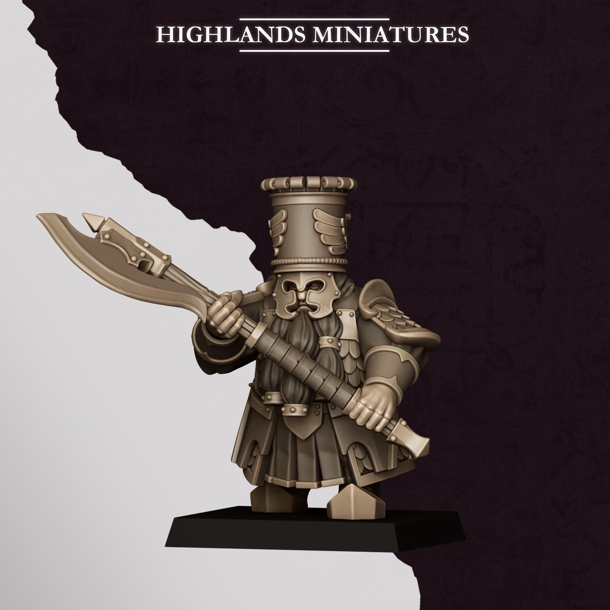 Chaos Dwarves - Heavy Guard With Great Weapons - Sons of Marduk - Highlands Miniatures