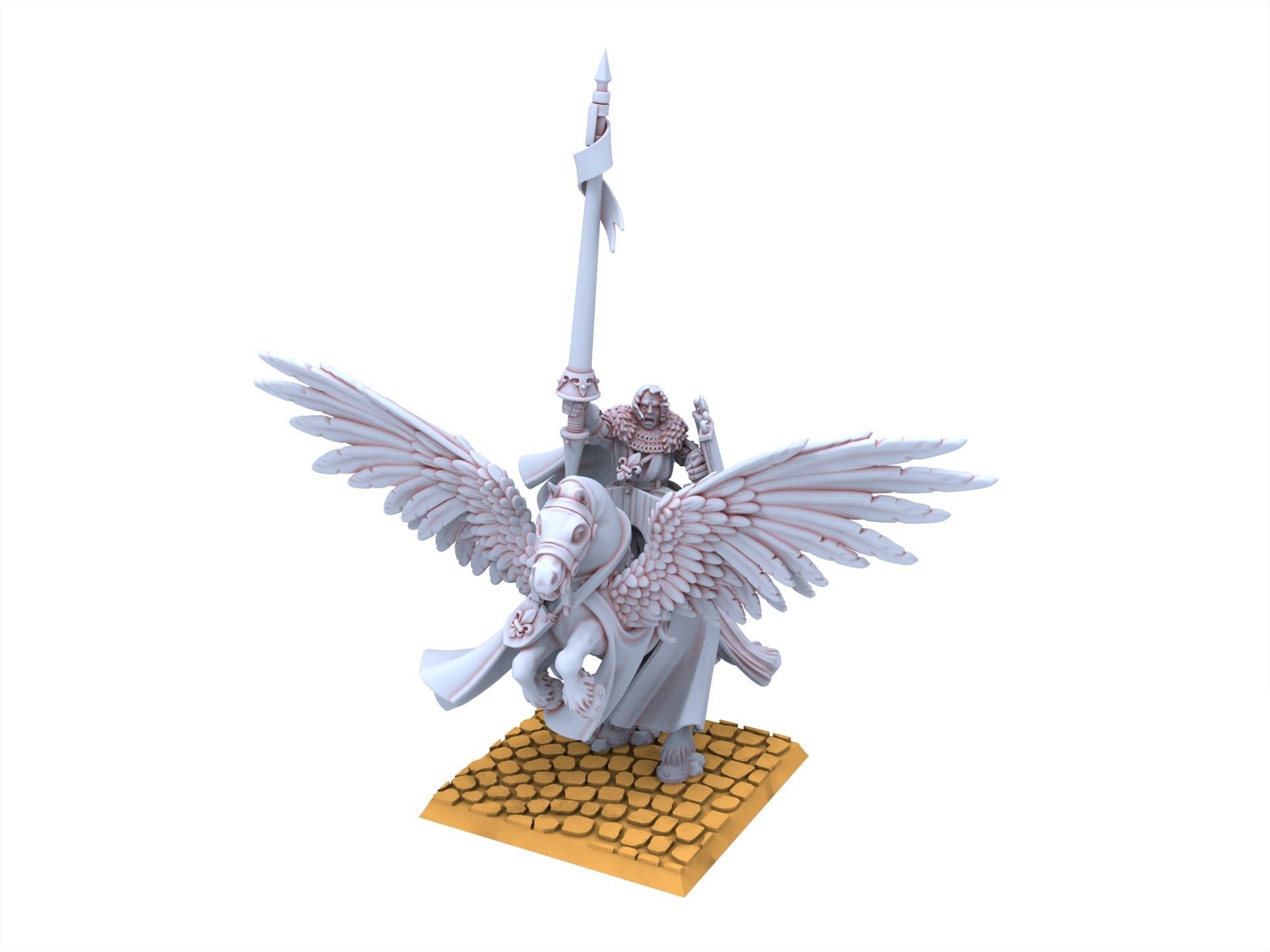 Arthurian Knights - Duke on Pegasus with Spear and Sword - Gallia - Highlands Miniatures