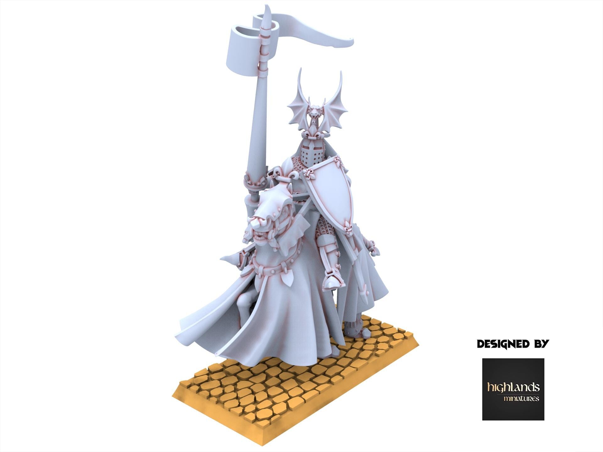 Arthurian Knights - Duke on Horse - Gallia - Highlands Miniatures
