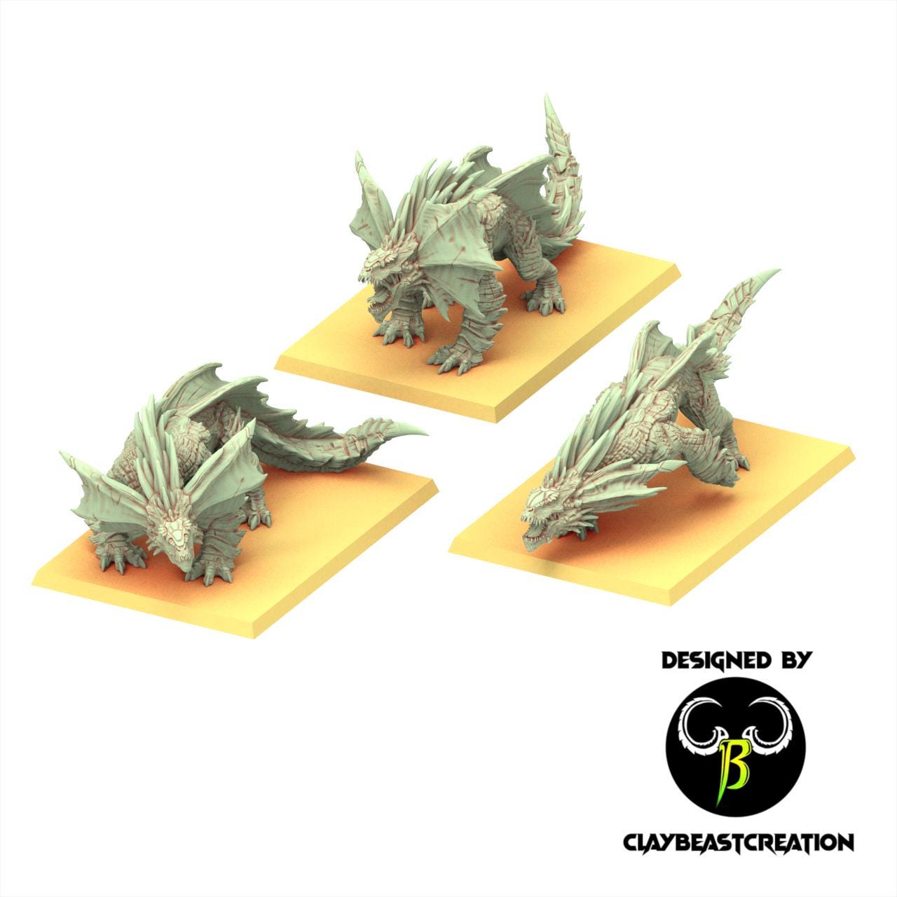 Lizardmen 28/32mm - Lavadon Prime - ClayBeastCreation