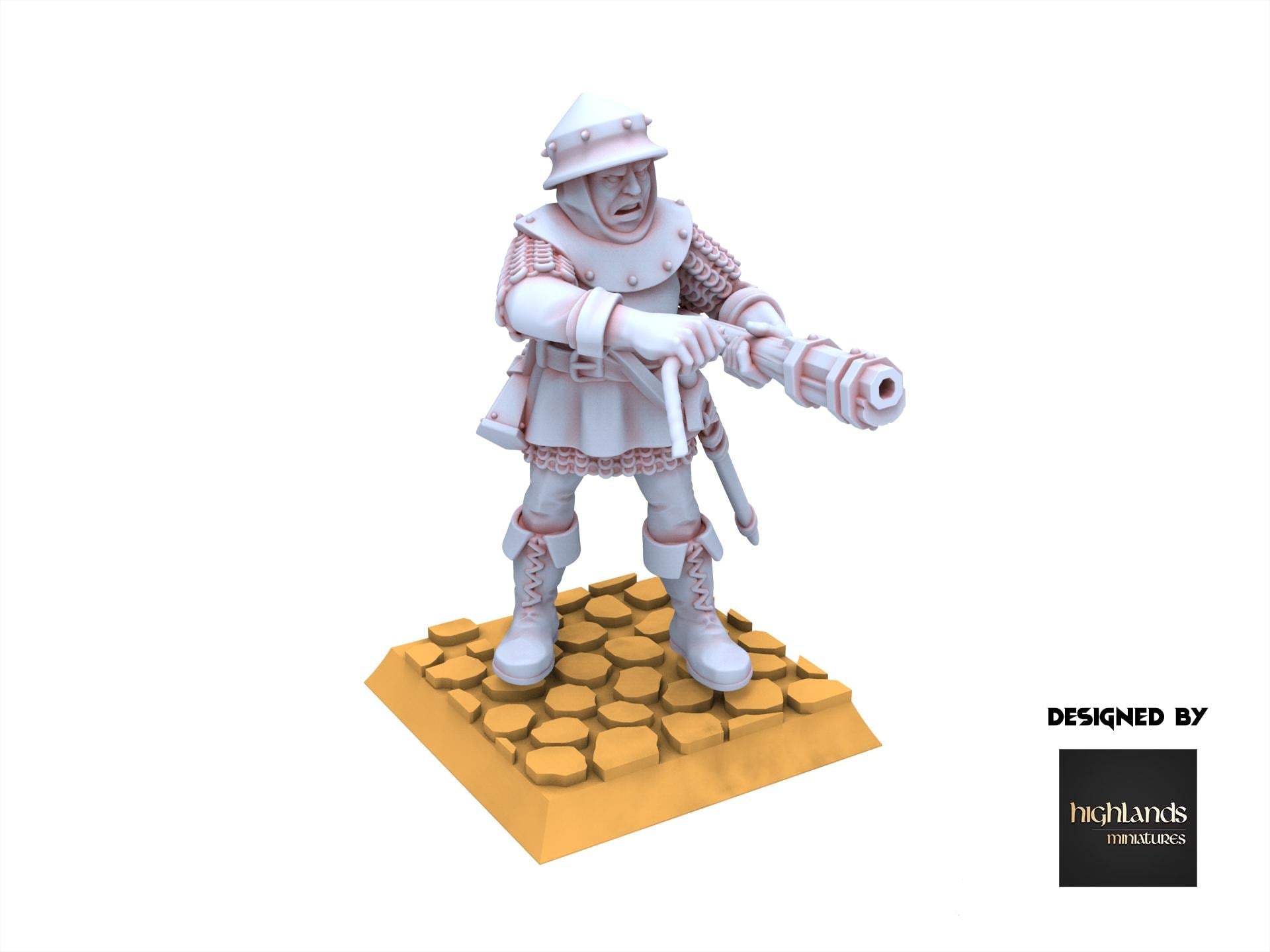 Arthurian Knights - x12 Shooters Handgunners - Gallia - Highlands Miniatures