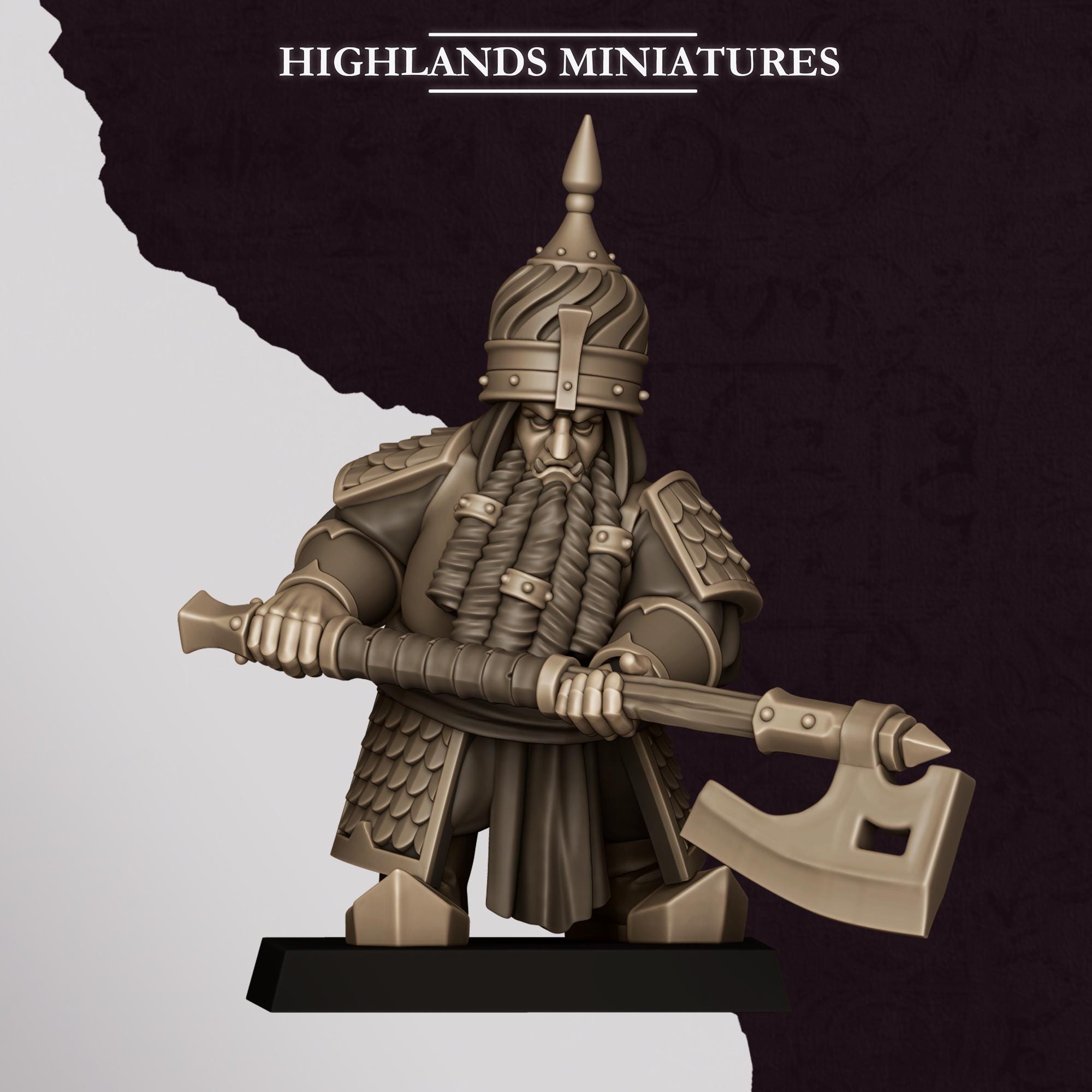 Chaos Dwarves - Warriors With Great Weapons - Sons of Marduk - Highlands Miniatures