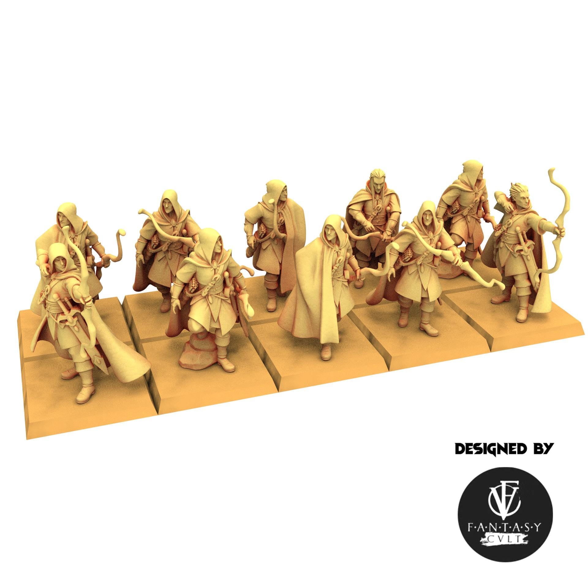 Sylvan Elves - Forest Elfs Archers - Wooden Elves - Fantasy Cult Miniatures