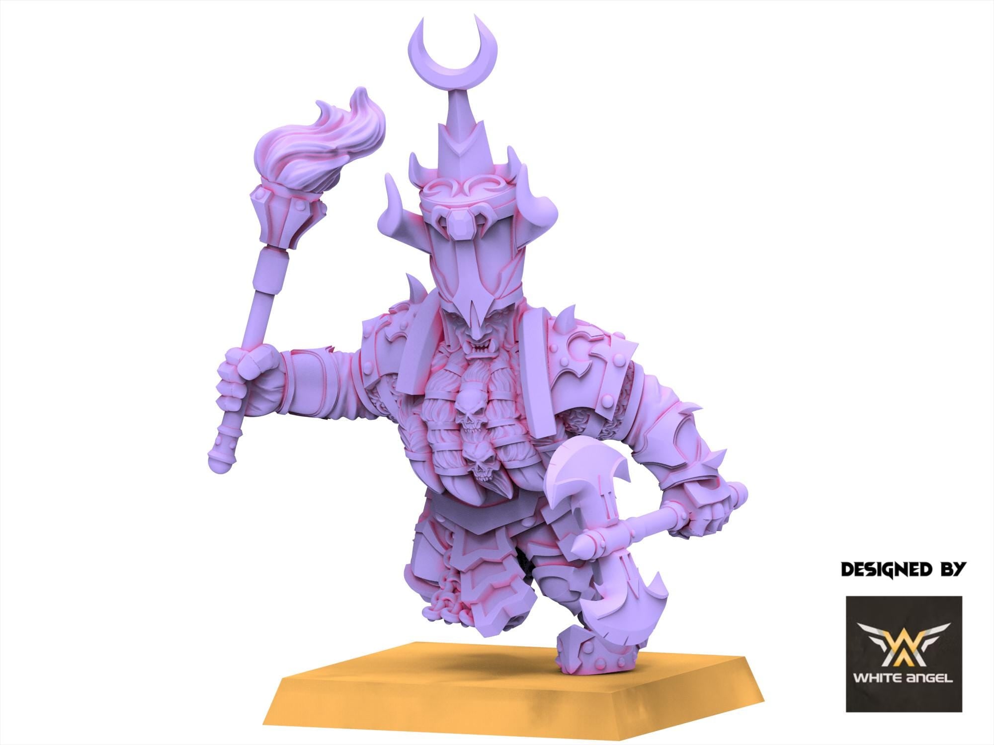 Chaos Dwarves - Infernal Commander - Infernal Dwarves - White Angel Miniatures