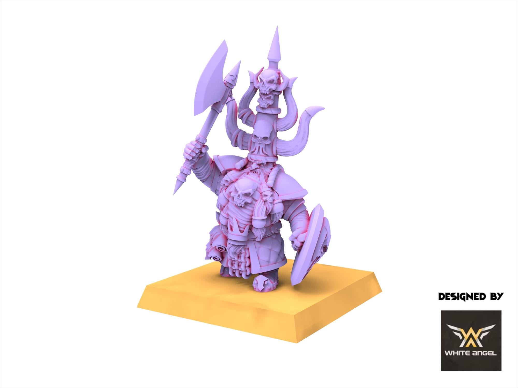 Chaos Dwarves - Infernal King - Infernal Dwarves - White Angel Miniatures