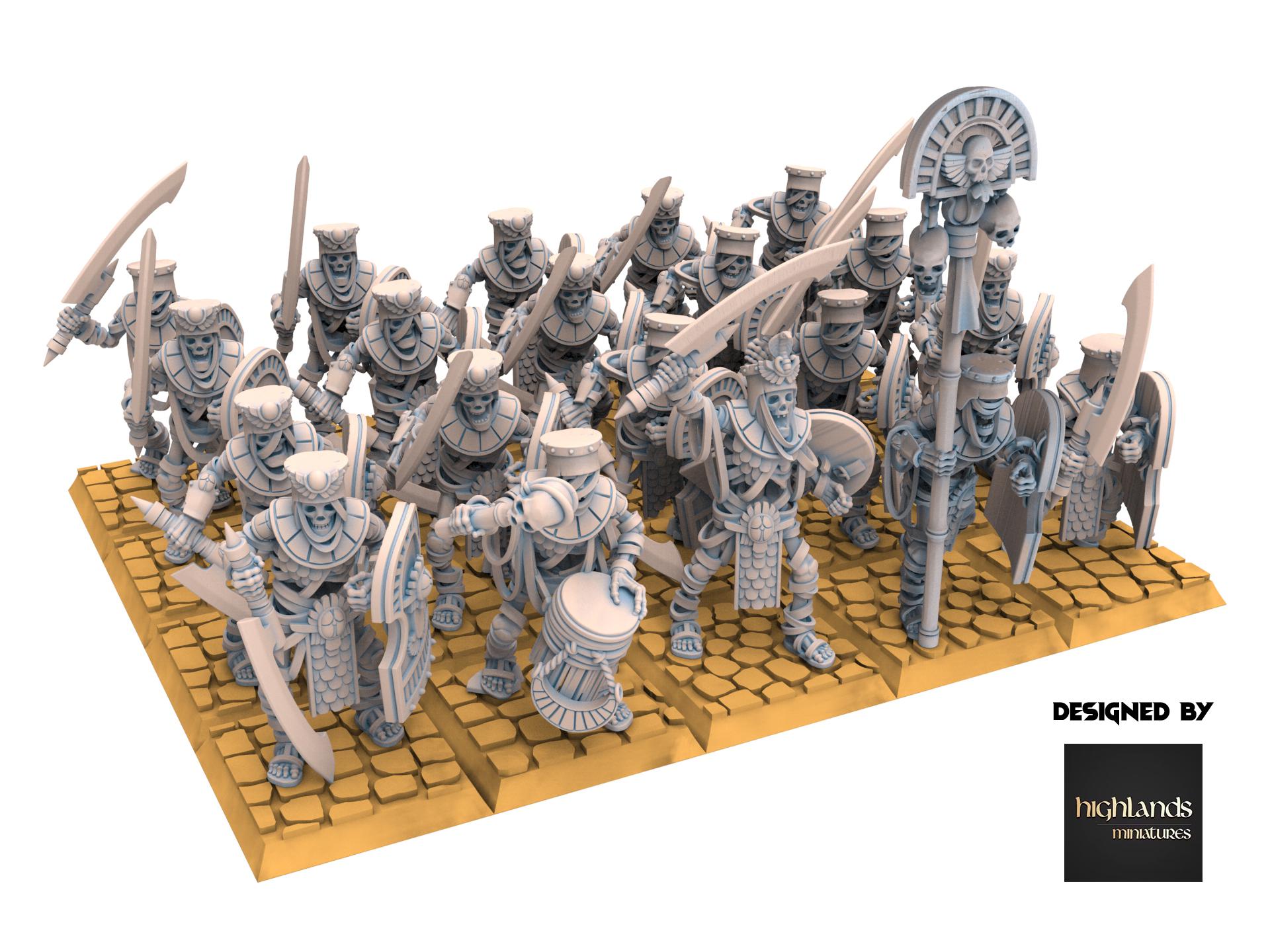 Eternal Dynasties - Ancient Skeleton Guards - Eternal Dynasties - Highlands Miniatures