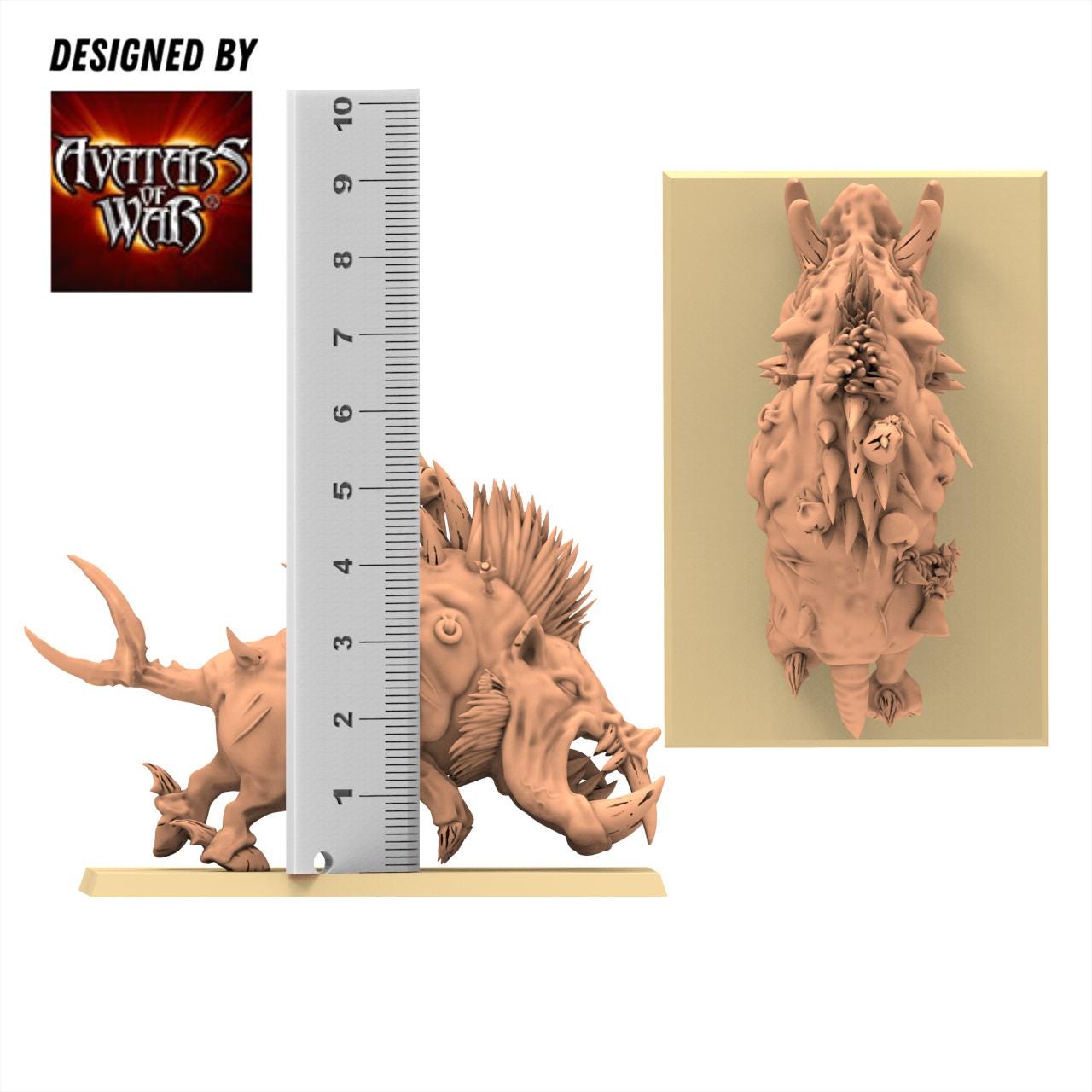 Beastmen - Razortusks - monopose 28&32mm scale - Avatar of War
