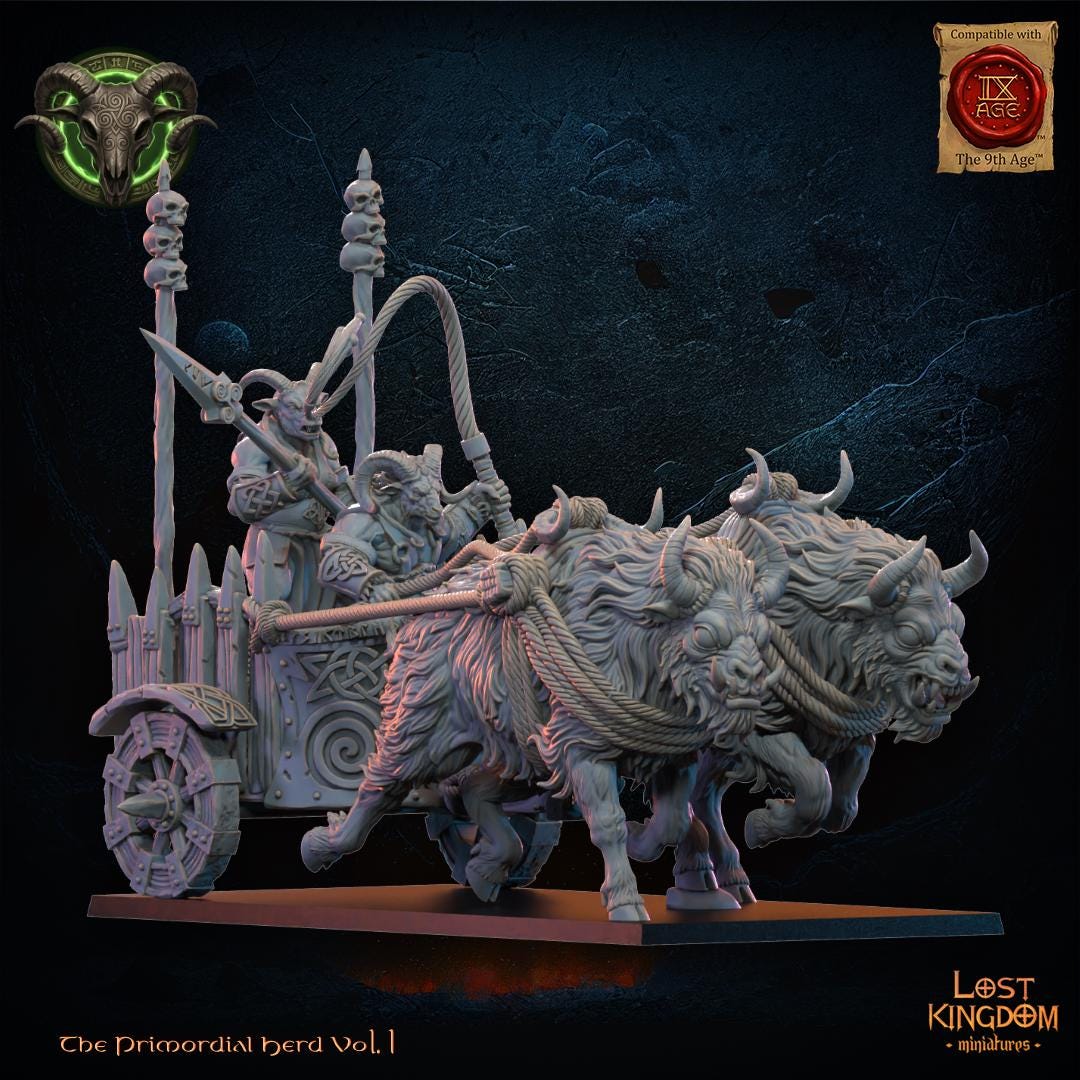 Beastmen - Raiding Chariot - Warriors of the Dark Gods - Lost Kingdom Miniatures