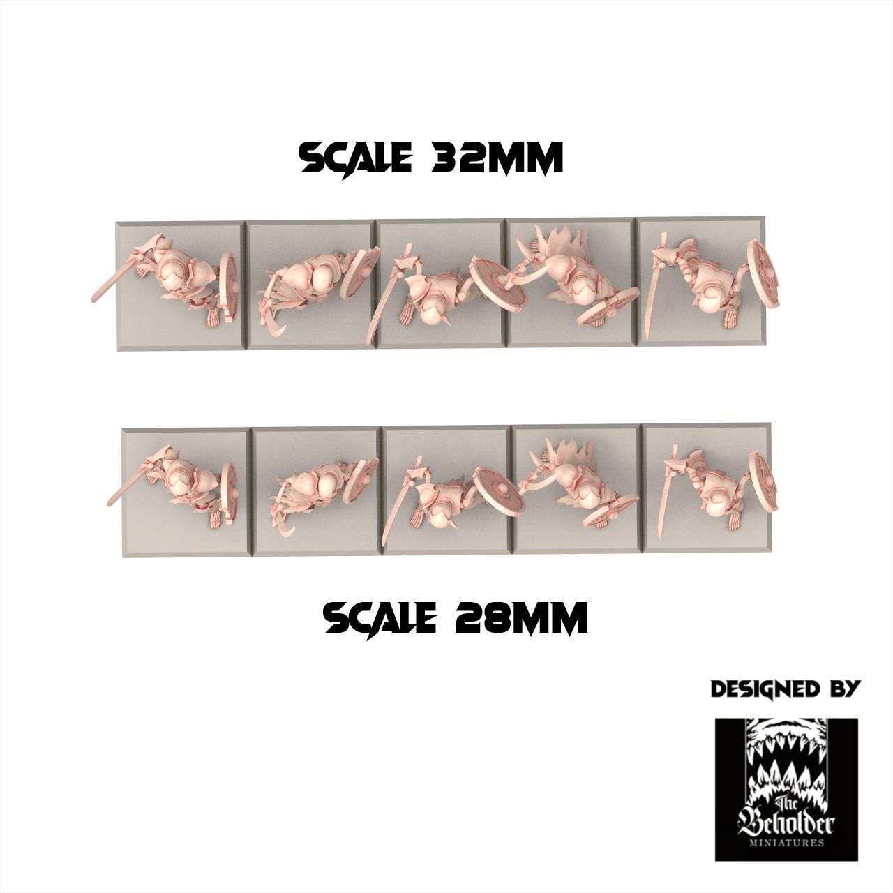 Undead 32/28mm - Skeletons Warriors with Spear - Undying Legions - The Beholder Miniatures