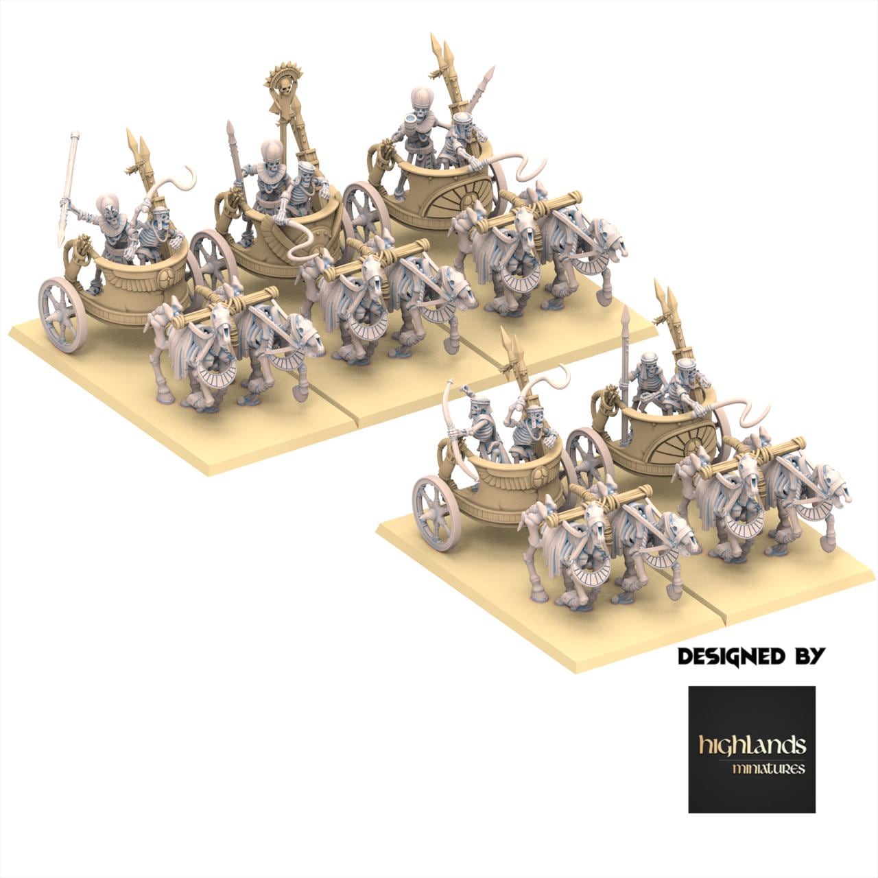 Eternal Dynasties - Ancient Skeletal Chariots - Eternal Dynasties - Highlands Miniatures