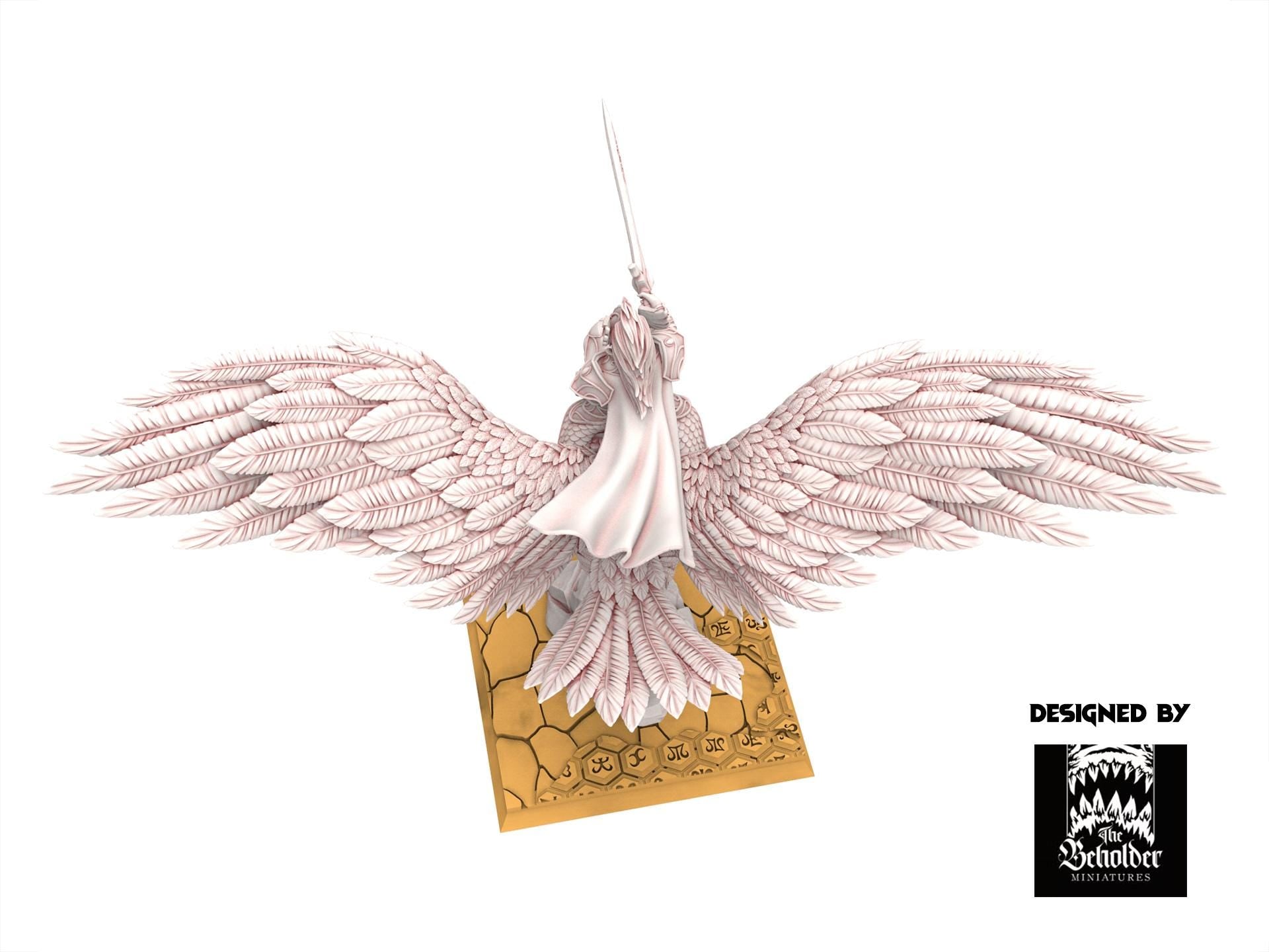 Hight Elves - Glorinder on King Eagler - Silvermoor - The Beholder Miniatures