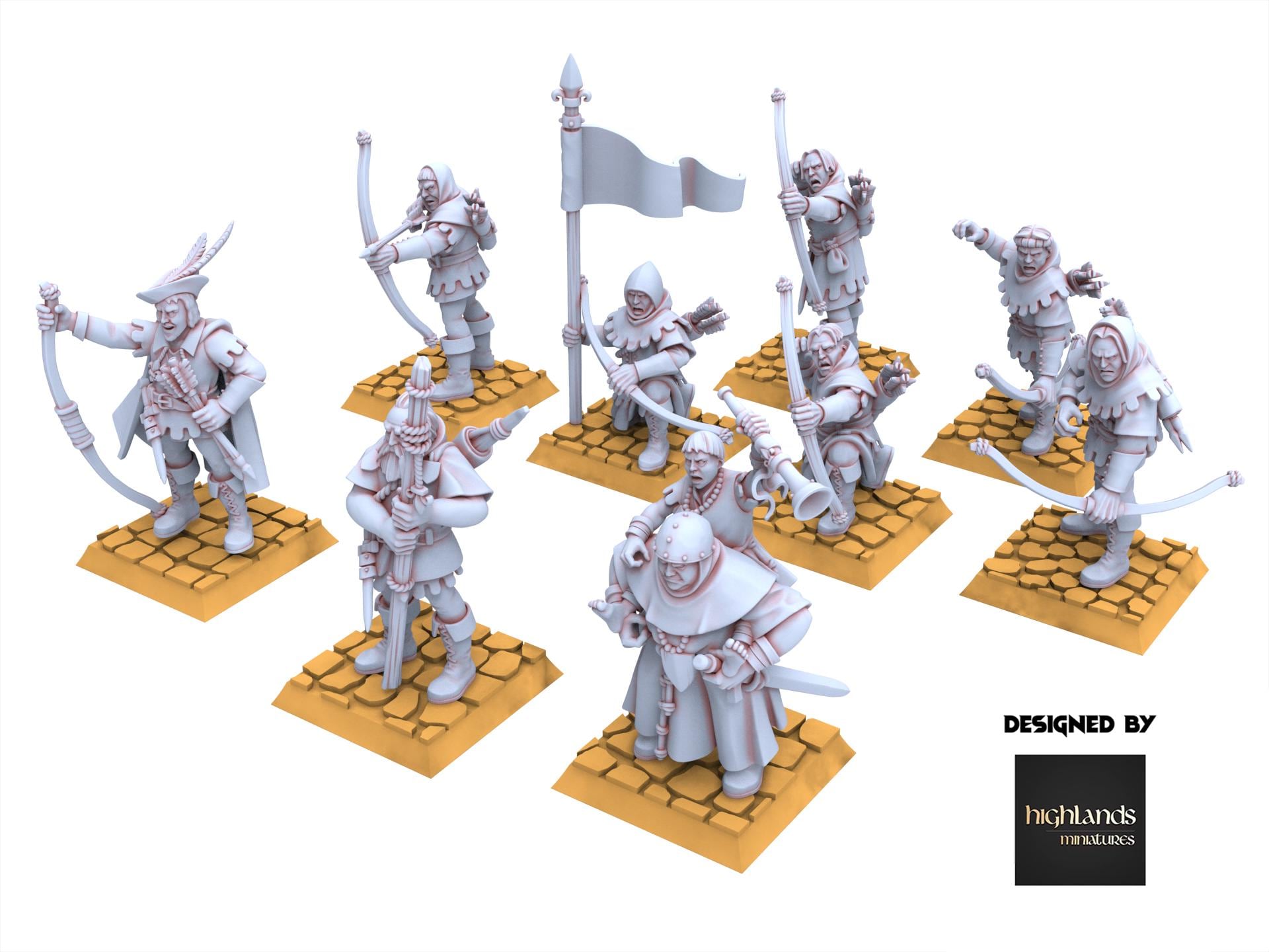 Arthurian Knights - Sherwood Archers & Heroes - Gallia - Highlands Miniatures