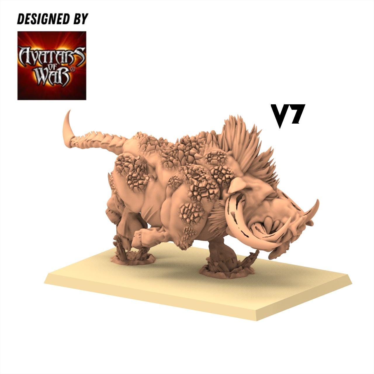 Beastmen - Razortusks - monopose 28&32mm scale - Avatar of War