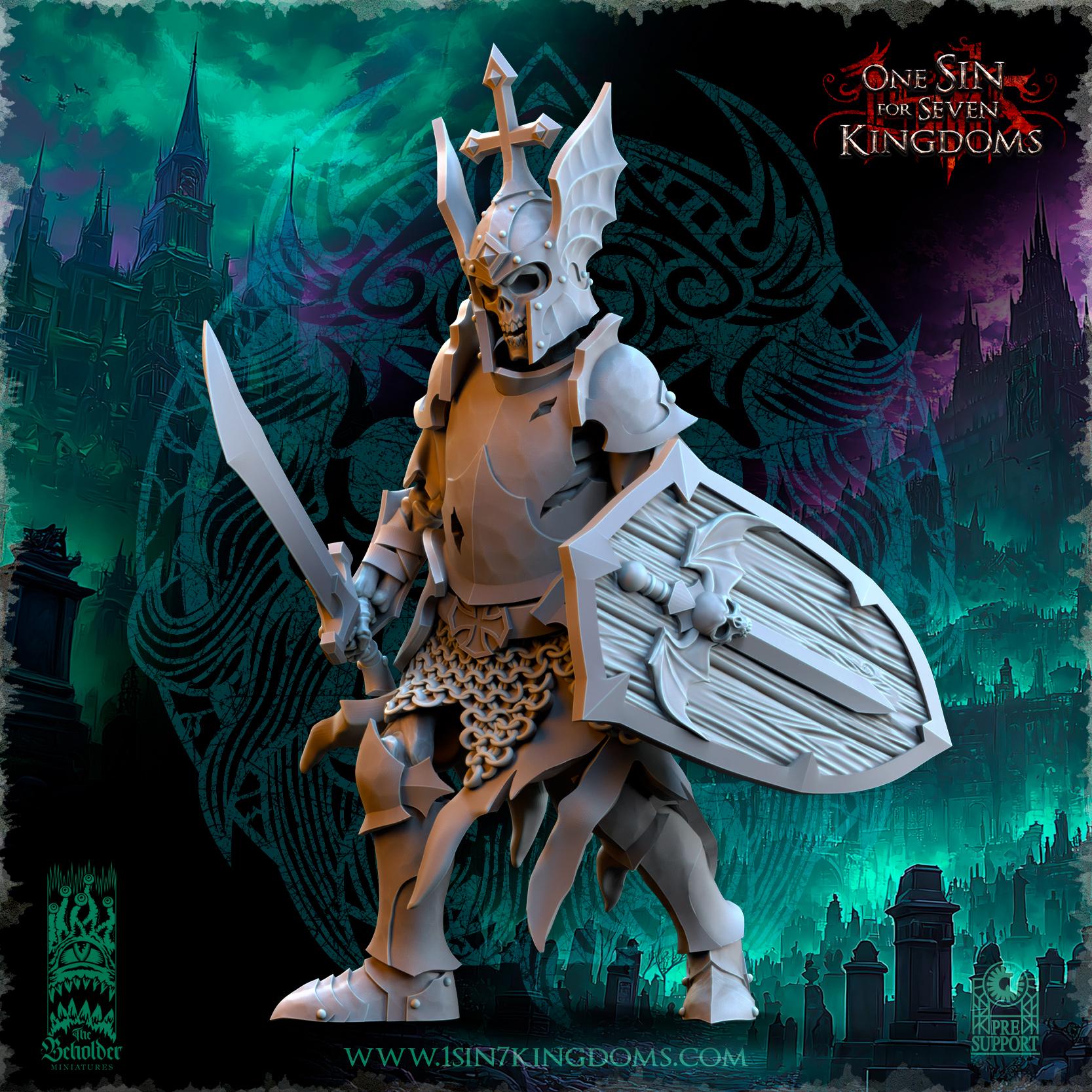 Undead 32/28mm - Crypt Guards - Undying Legions - The Beholder Miniatures