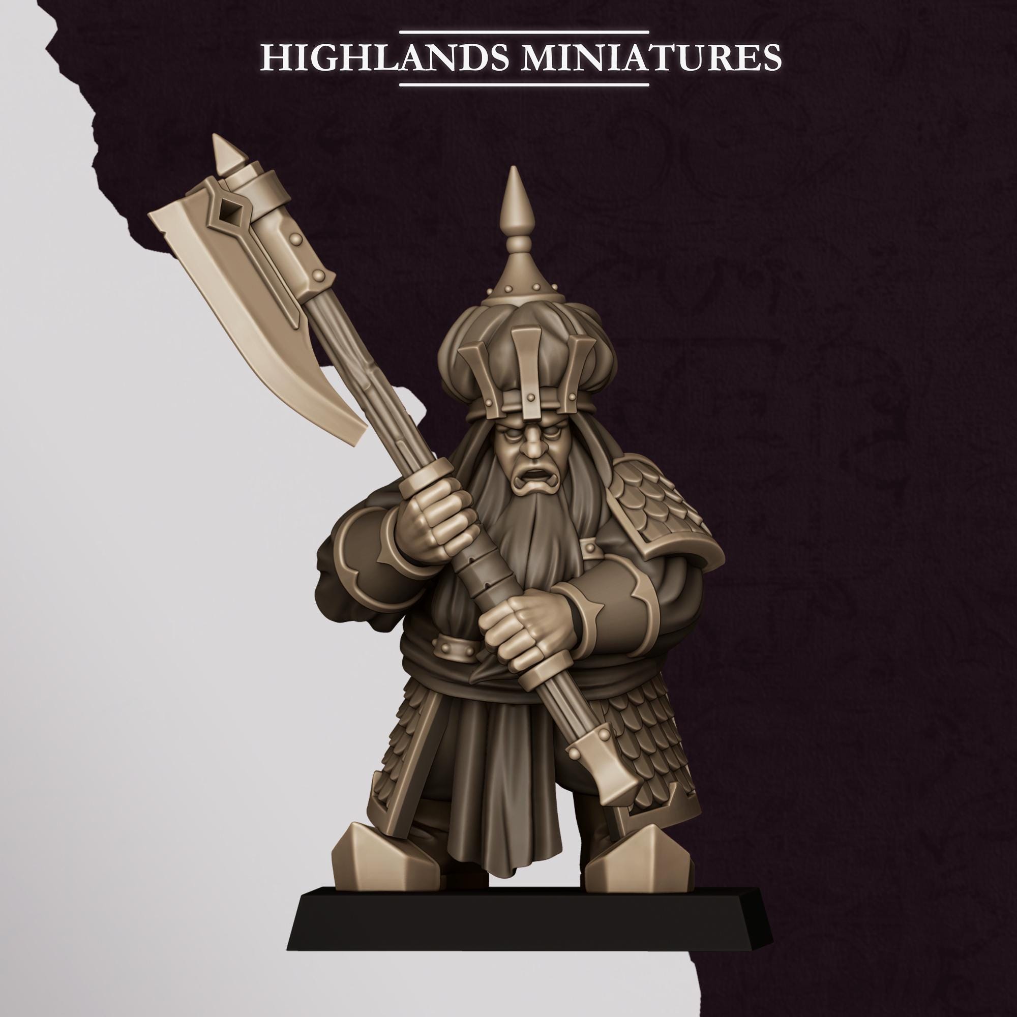 Chaos Dwarves - Warriors With Great Weapons - Sons of Marduk - Highlands Miniatures