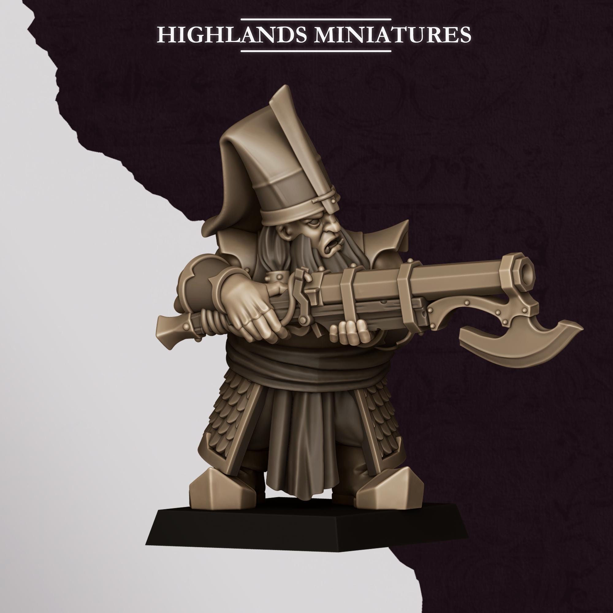 Chaos Dwarves - Shooters With Jezail - Sons of Marduk - Highlands Miniatures