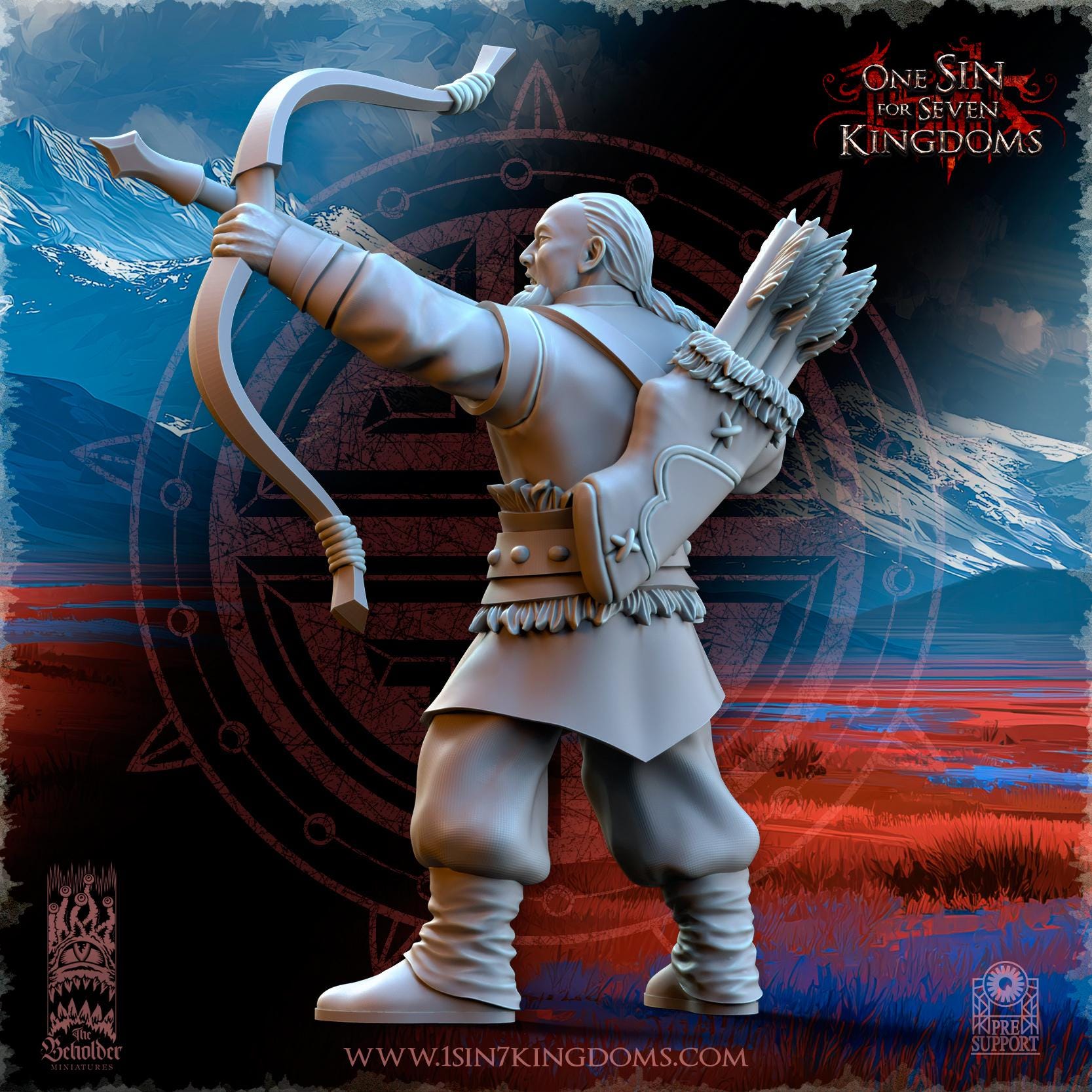 East Empire - Peasant Militia Archer - Astarii Dynasty - 28&32mm - The Beholder Miniatures