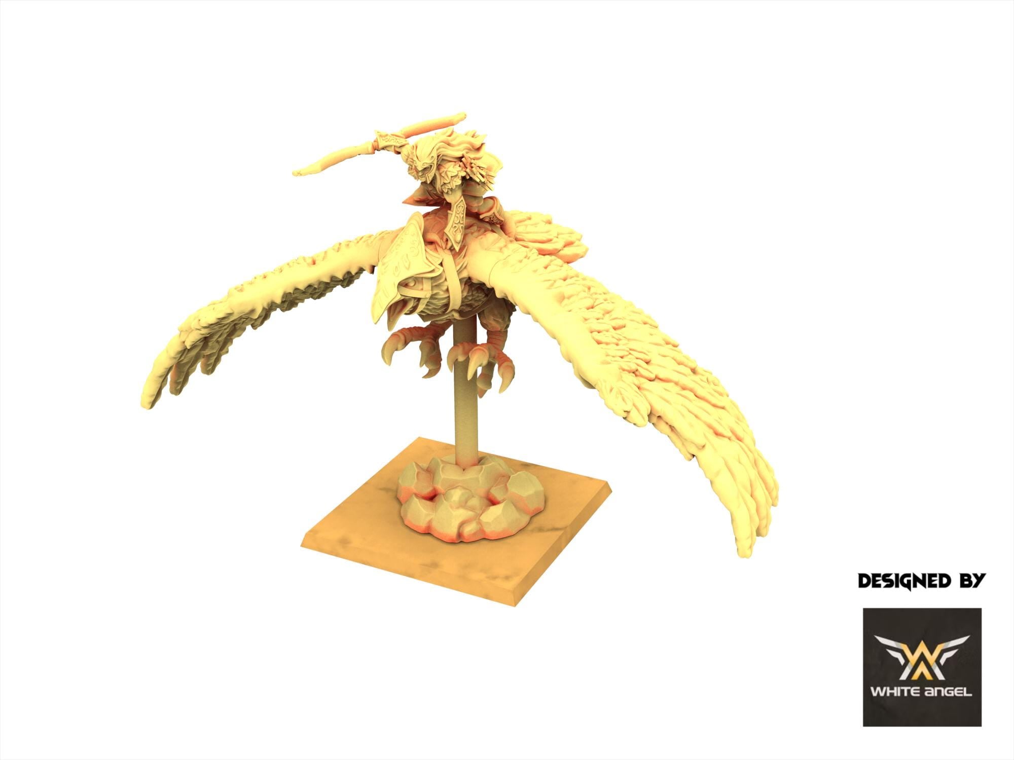 Sylvan Elves - Ancestral Eagle riders - Forest Warrior - White Angel Miniatures