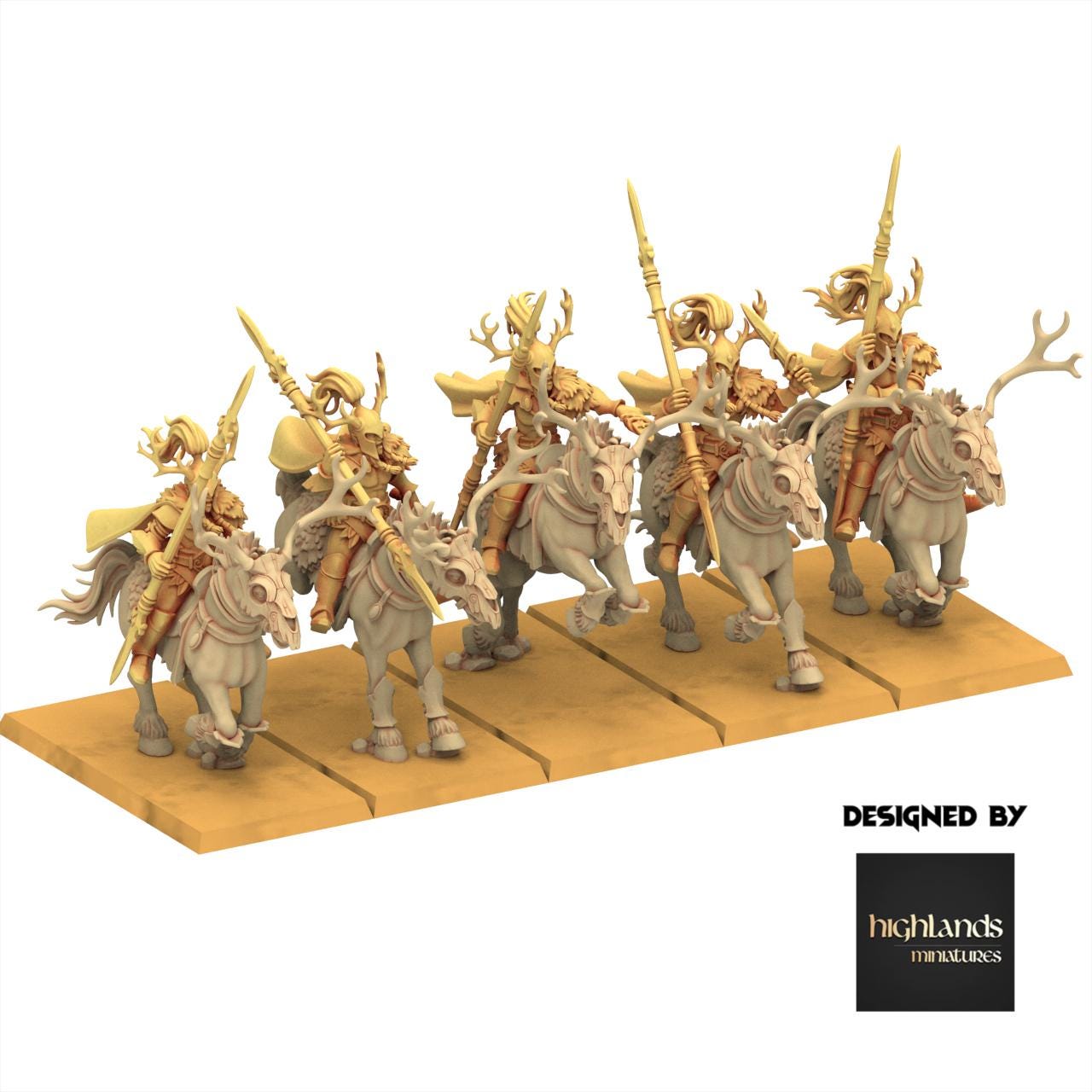Sylvan Elves - Forest Riders - Feral - Highlands Miniatures