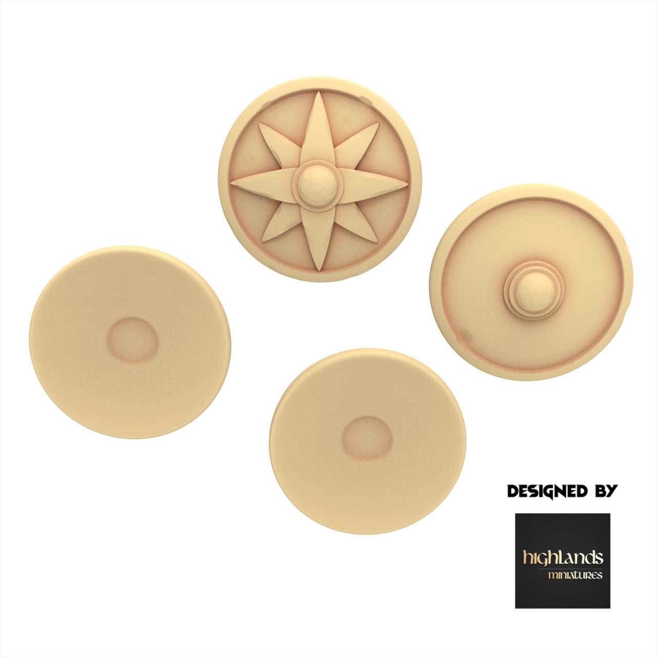 Imperial Fantasy - 40 Round Shields - Sunland - Highlands Miniatures