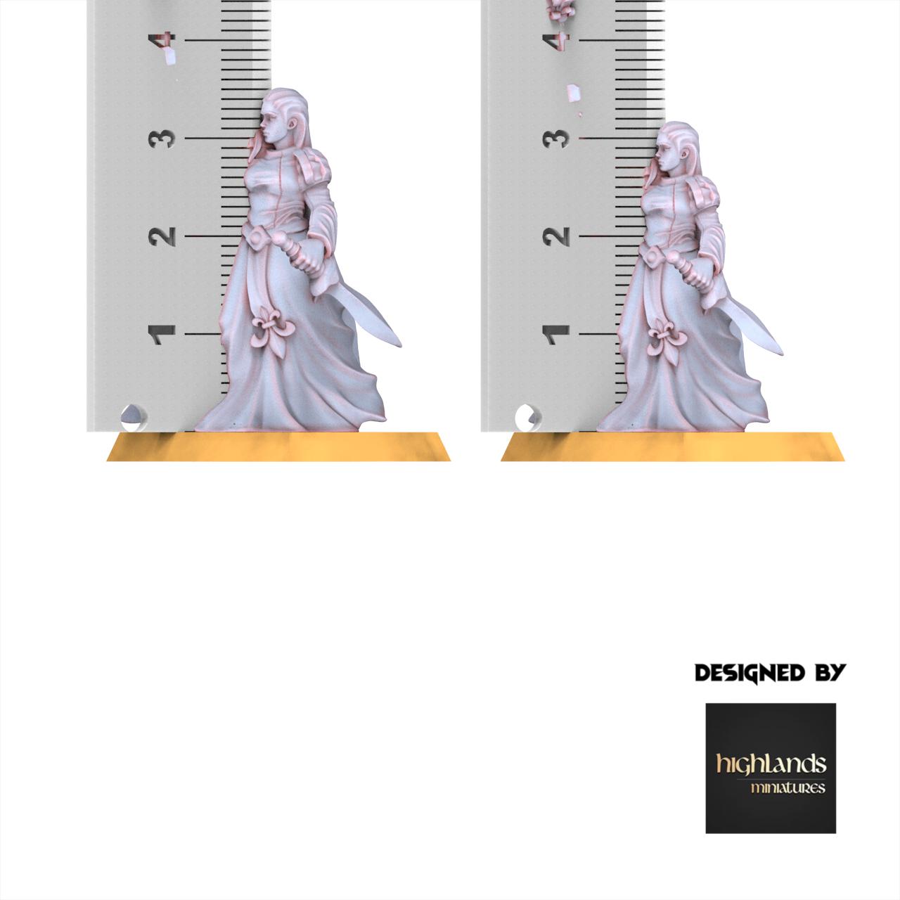 Arthurian Knights - Damsel witch - Gallia - Highlands Miniatures