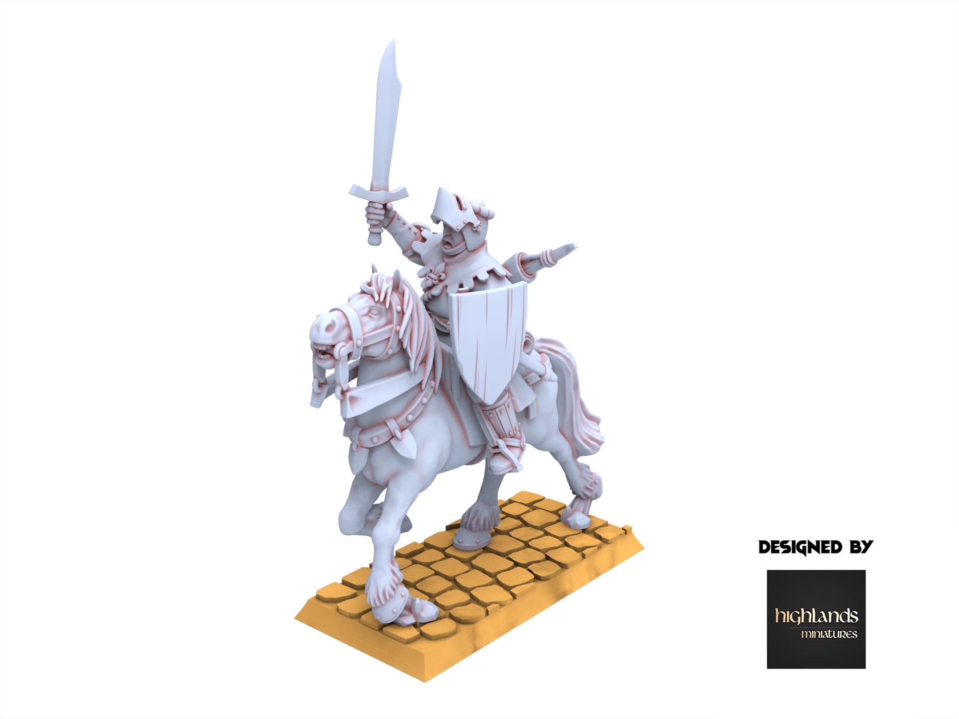 Arthurian Knights - Mounted Men at Arms - Gallia - Highlands Miniatures