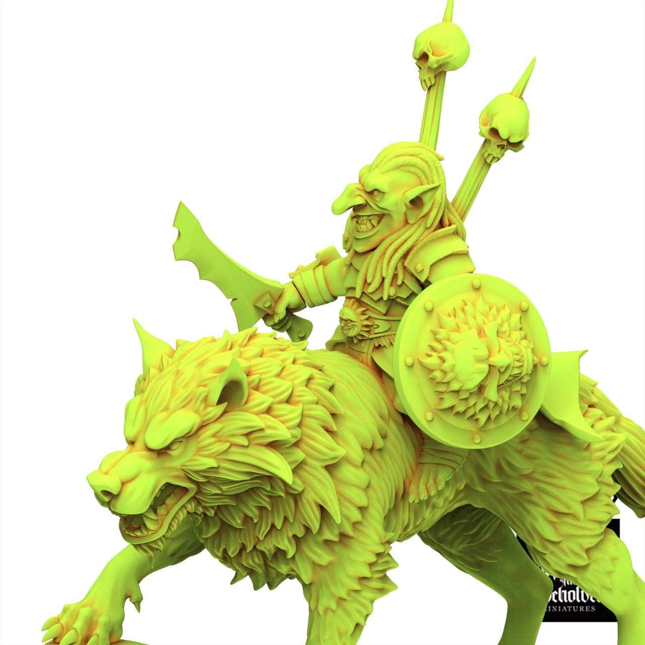 Orc & Goblin - Mortus warlord - The Black horde - The Beholder Miniatures