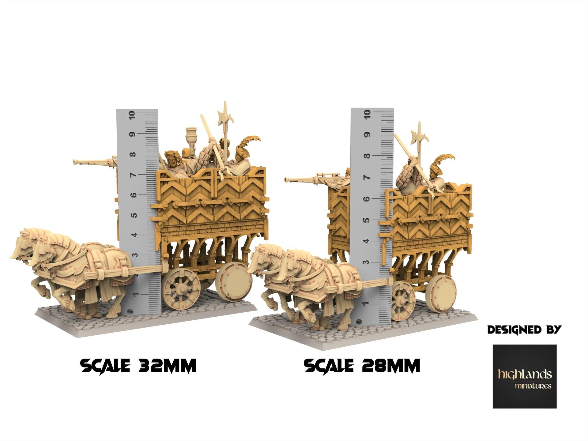 Imperial Fantasy - Armored Wagon - Sunland - Highlands Miniatures
