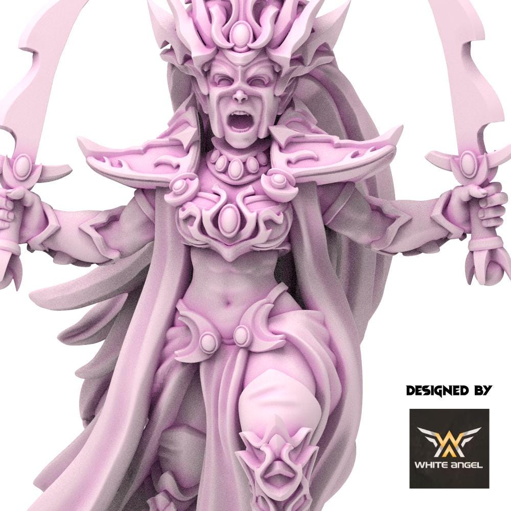 Dark Elves - Dark Sorceress - Slaves of Darkness - White Angel Miniatures
