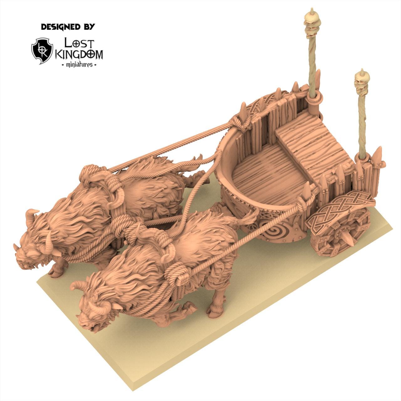 Beastmen - Raiding Chariot - Warriors of the Dark Gods - Lost Kingdom Miniatures