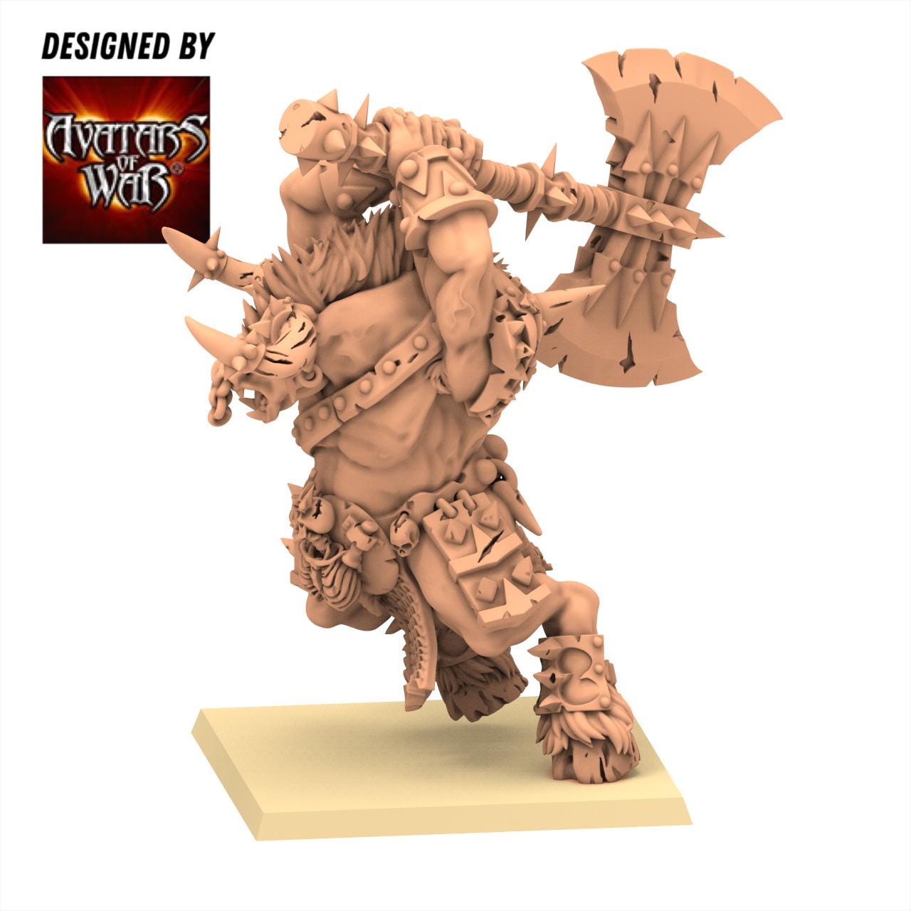 Beastmen - Minotaur lord with great weapon - 28&32mm scale - Avatar of War