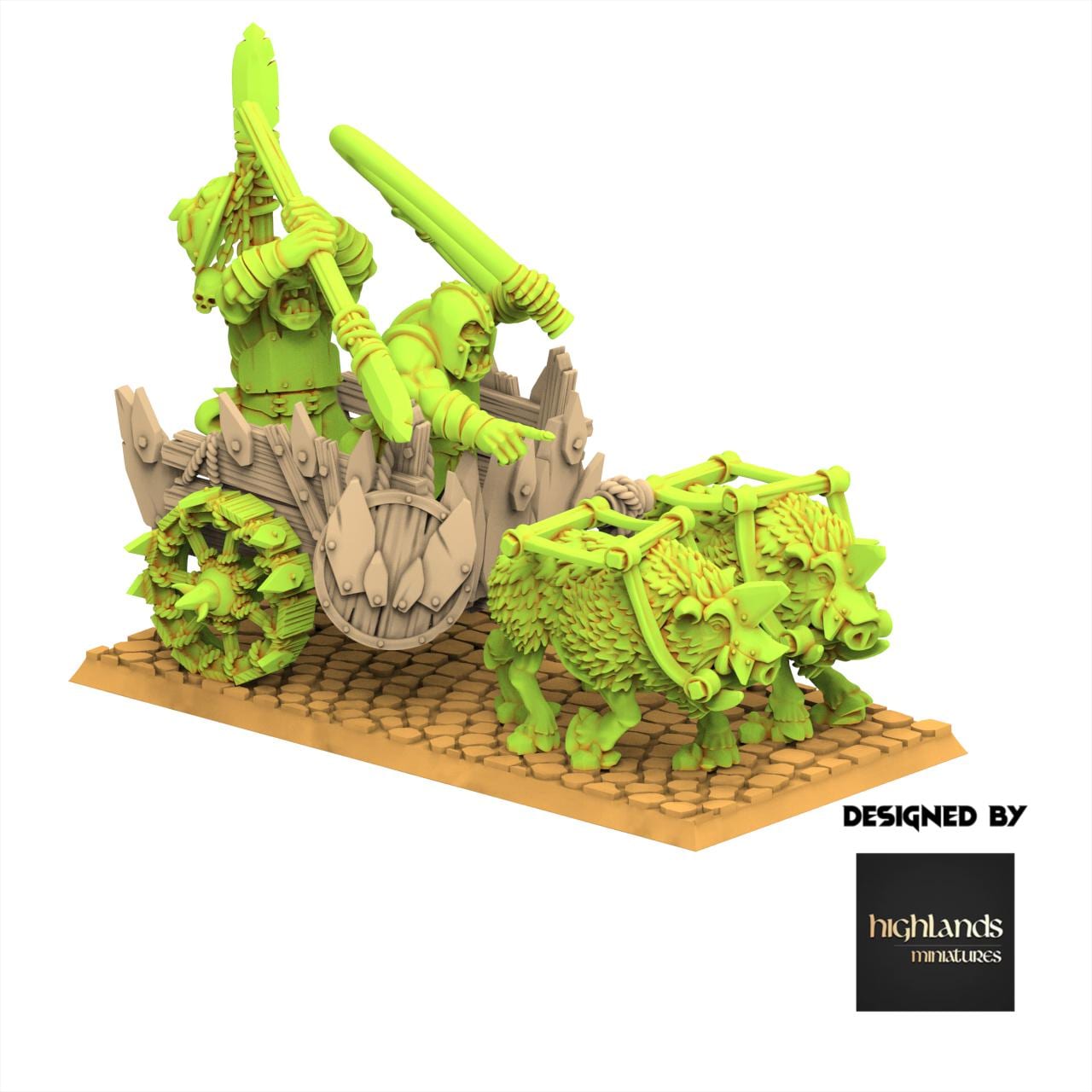 Orc & Goblin - Orc Chariot - Moredhun's Orc - Highlands Miniature