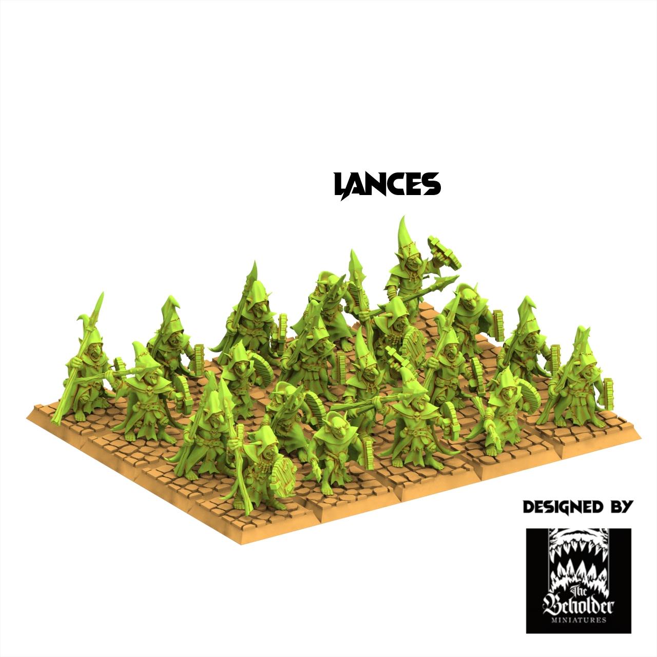 Orc & Goblin - Goblins Warriors - The Black horde - The Beholder Miniatures