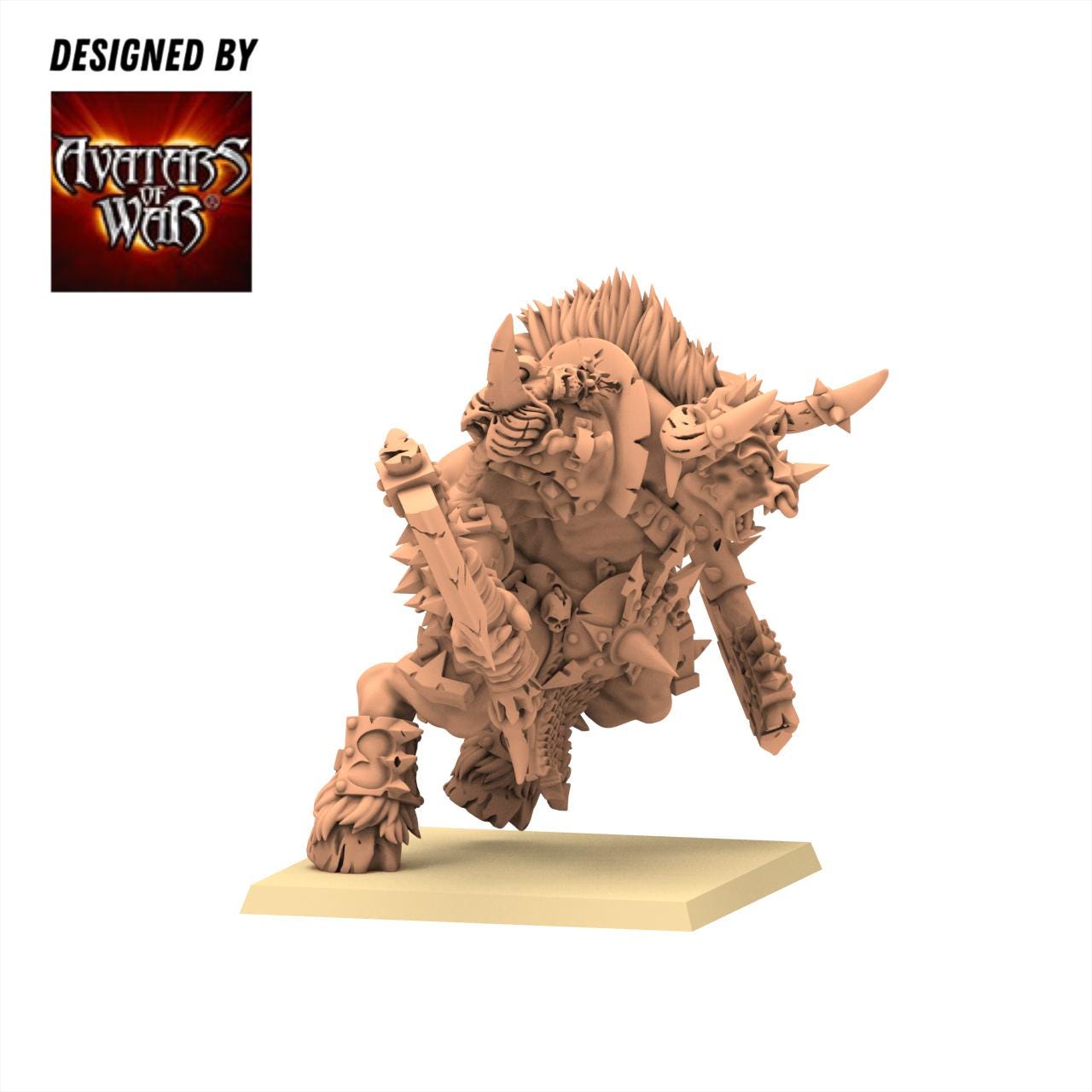 Beastmen - Minotaur lord with two weapons - 28&32mm scale - Avatar of War