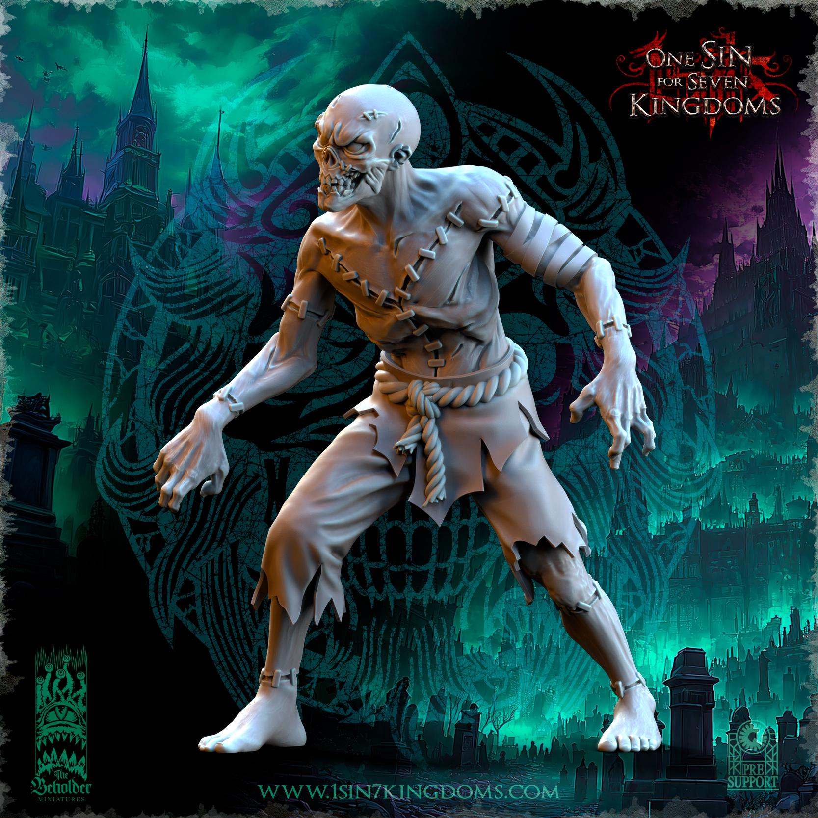 Undead 32/28mm - Brainless Walkers - Undying Legions - The Beholder Miniatures