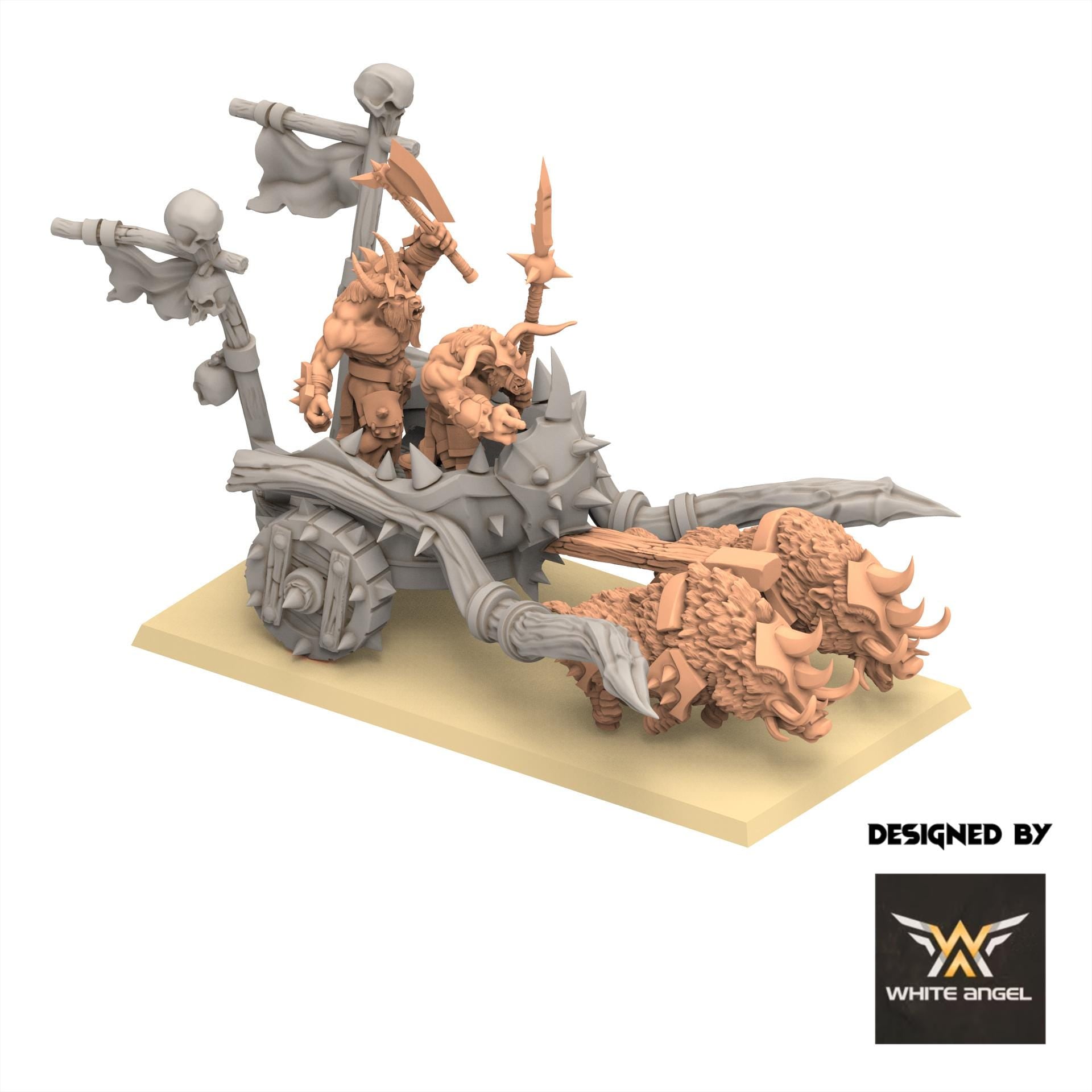 Beastmen - Beast Boar Chariot - White Angel Miniatures