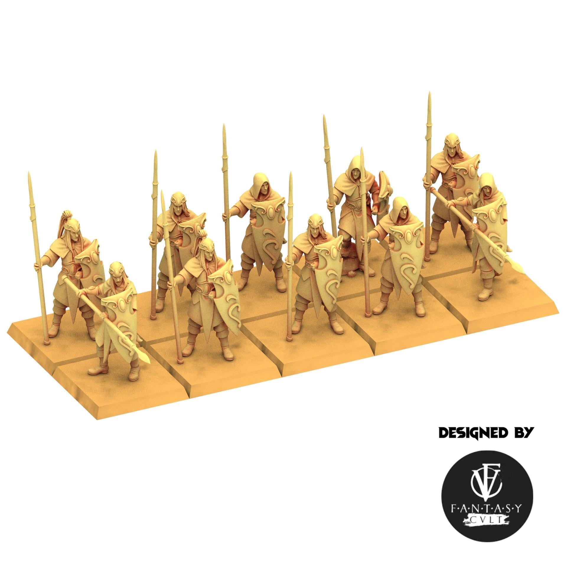 Sylvan Elves - Wood Elfs Throwers - Wooden Elves - Fantasy Cult Miniatures