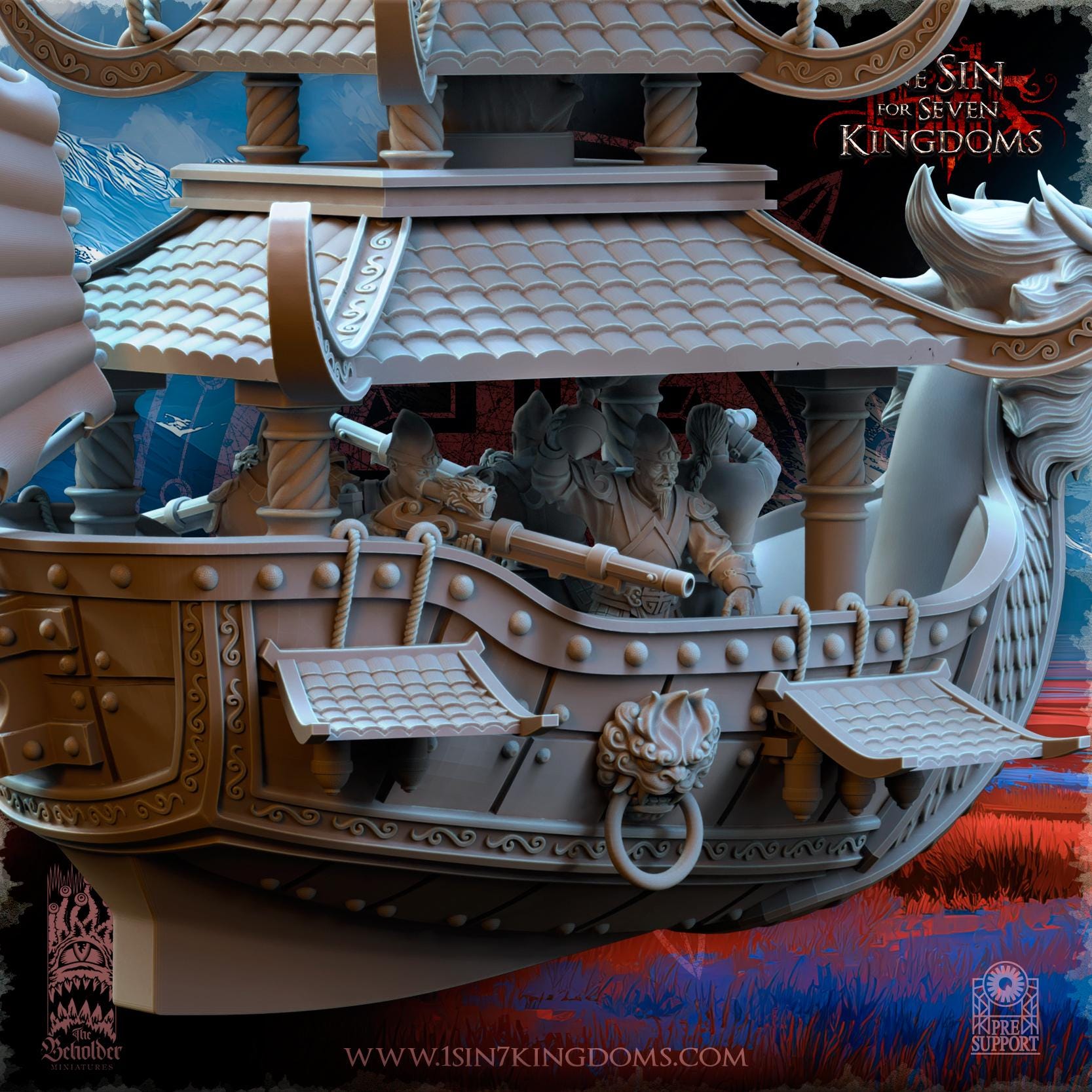 East Empire - Eternal Ship - Astarii Dynasty - 28&32mm - The Beholder Miniatures