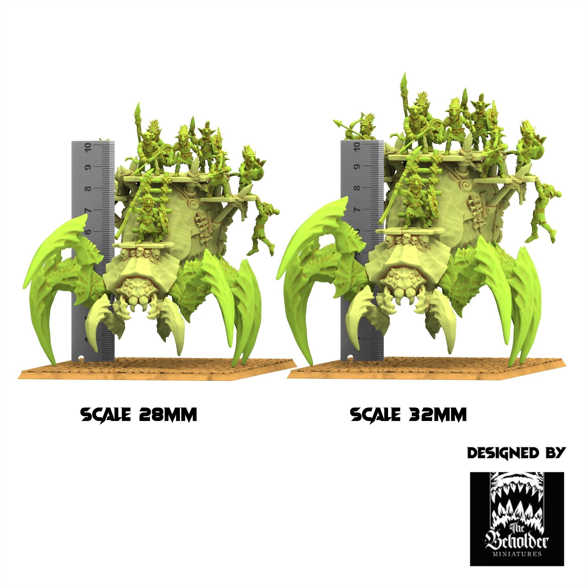 Orc & Goblin - Goblins Behemoth Spider - The Black horde - The Beholder Miniatures