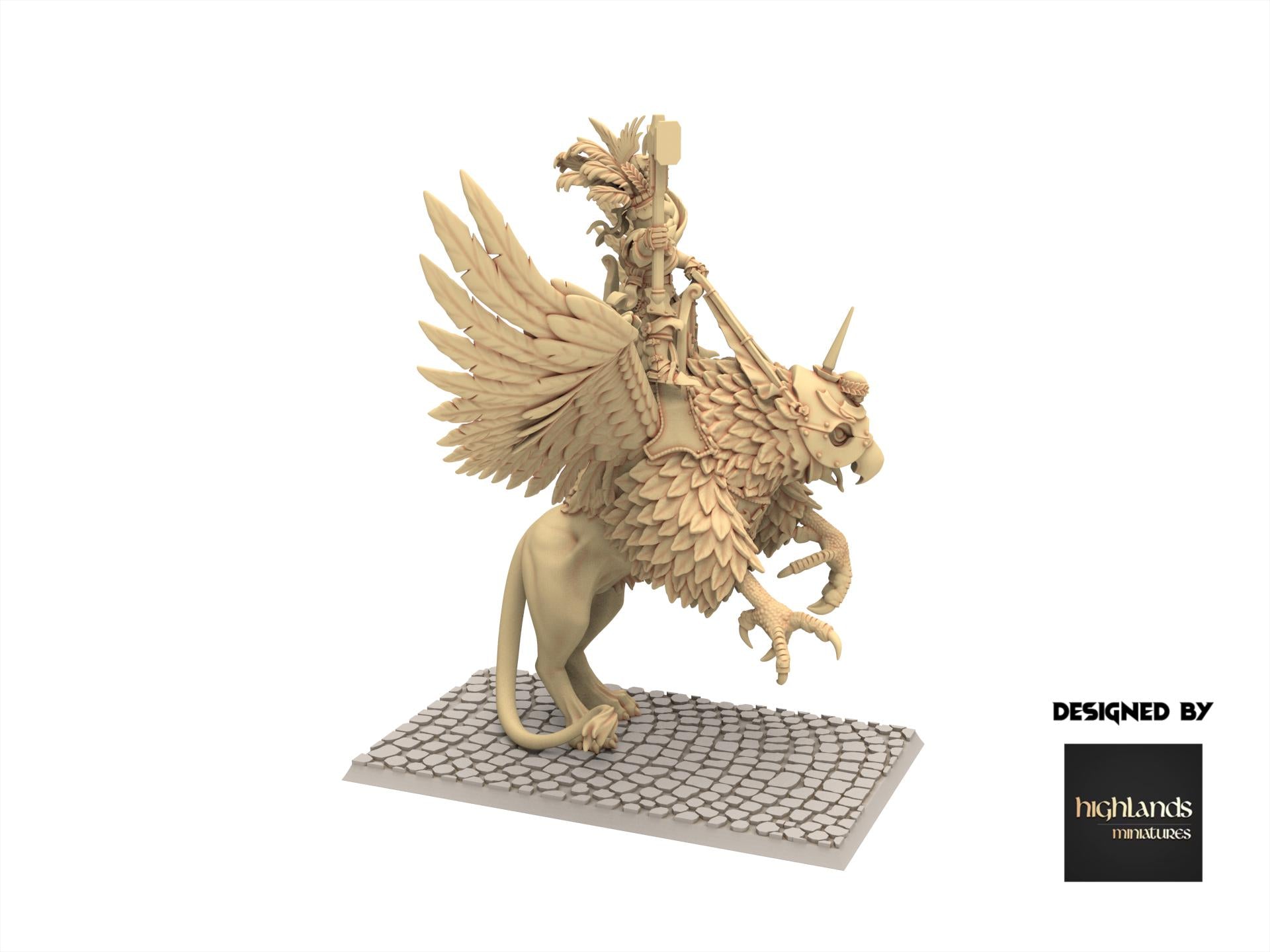 Imperial Fantasy - Emperor on Griffon - Sunland - Highlands Miniatures