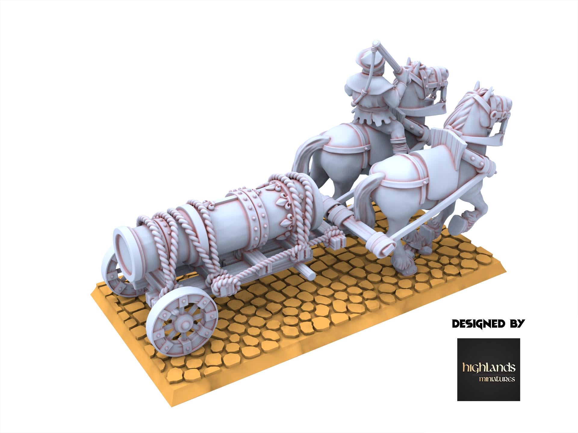 Arthurian Knights - Bombard on Chariot - Gallia - Highlands Miniatures